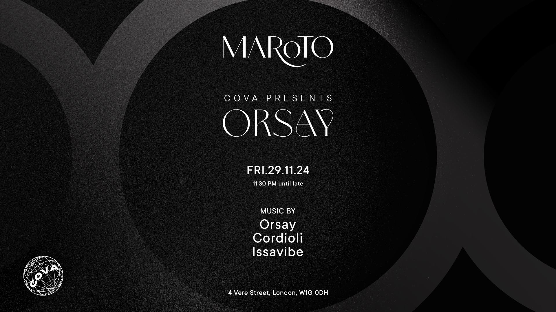 Cova Presents: Orsay