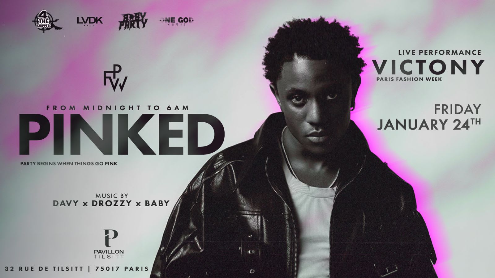 Pinked X Victony X Paris Fashion Week 24/01