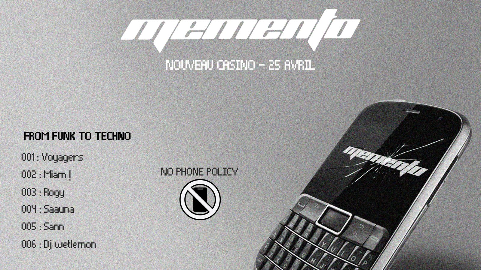 Memento - From Funk To Techno [No Phone Policy]