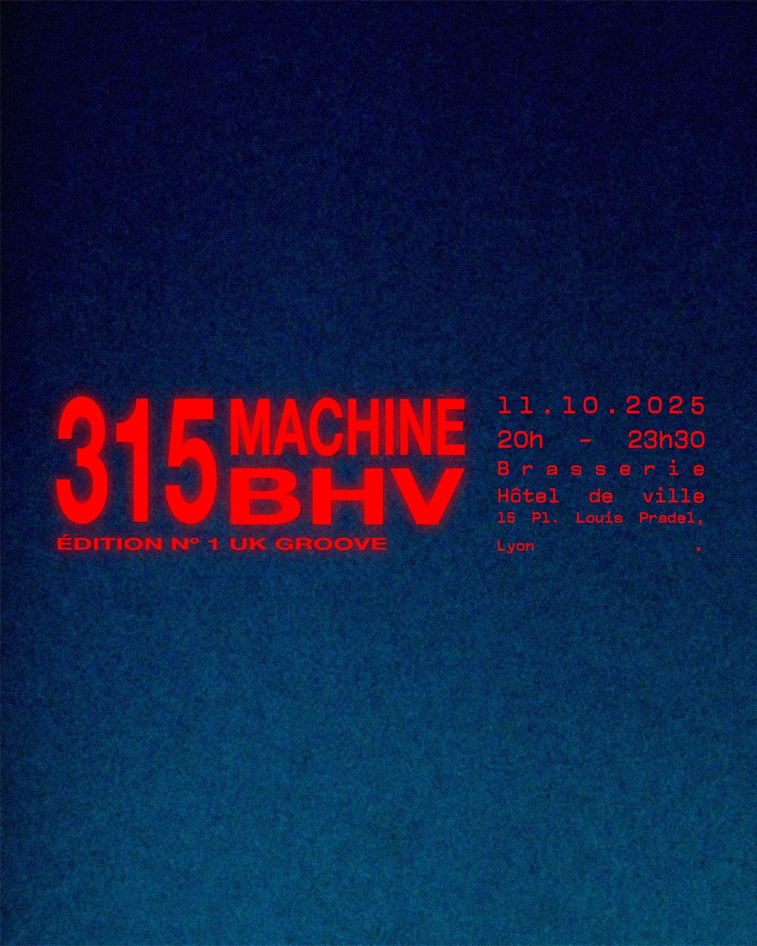 315 Machine X Bhv : Uk Groove