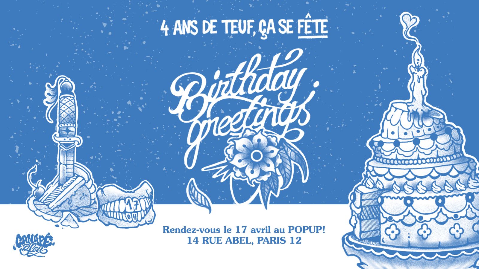 La Bringue Des 4ans - Canapé Bleu Fête Ses 4ans Au Popup!