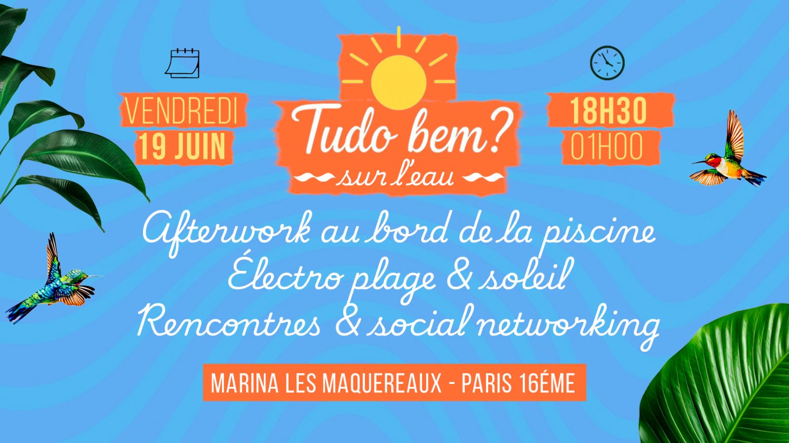 Tudo Bem? - Afterwork Électro, Piscine & Social Networking