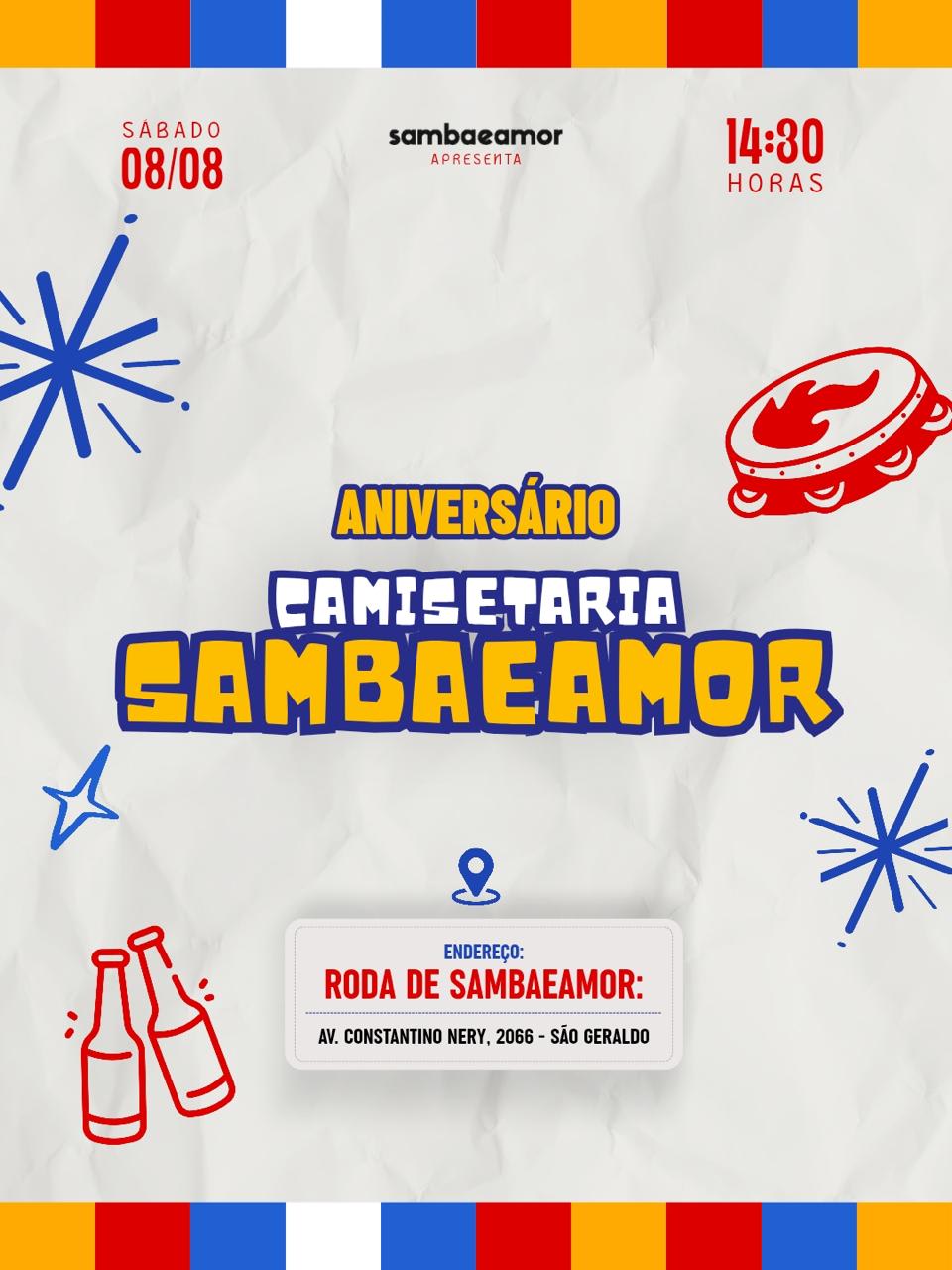 Roda De Sambaeamor: Aniversário Camisetaria!