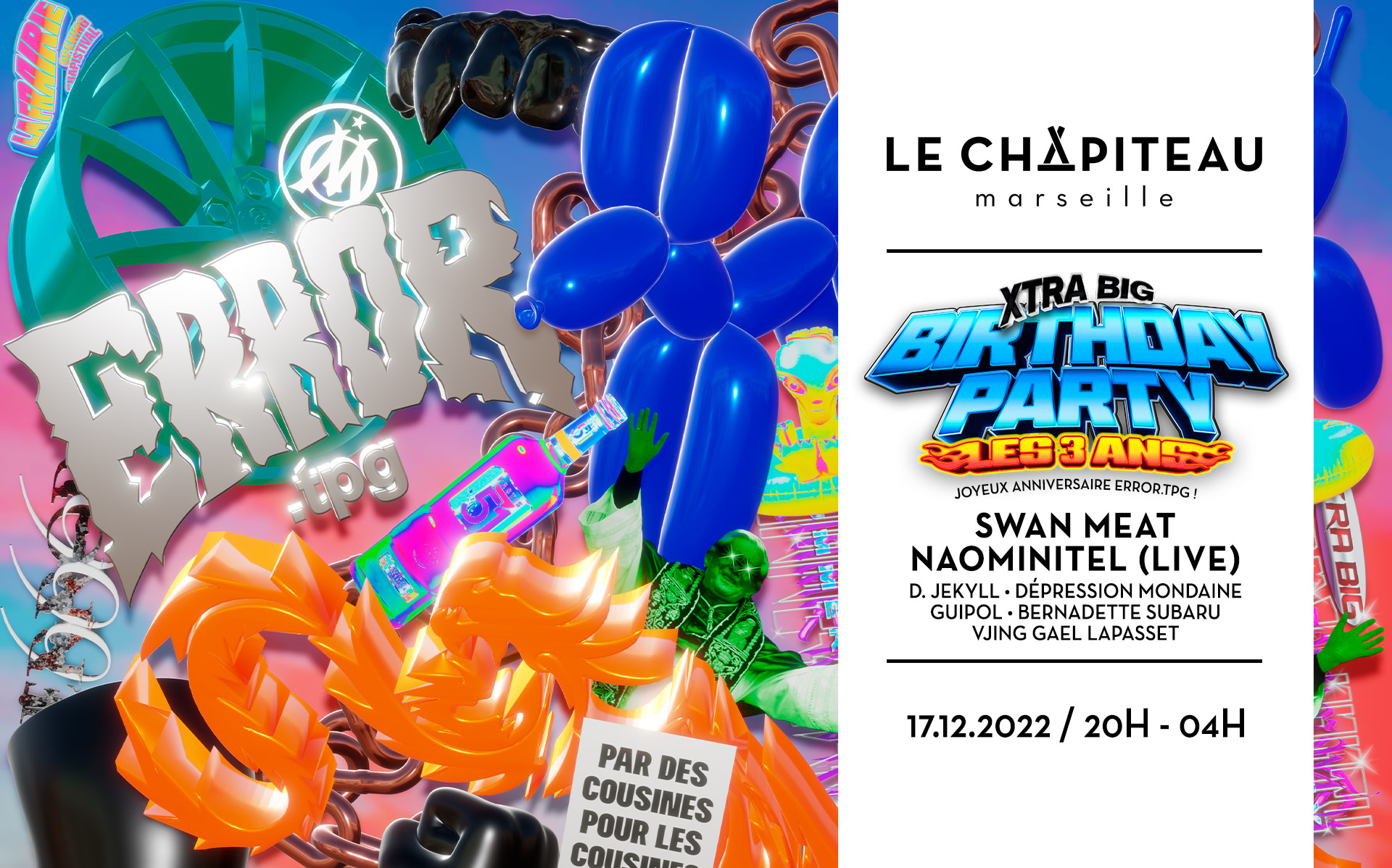 Extra Big Birthday Party W/ Error Tpg, Swan Meat, Naominitel