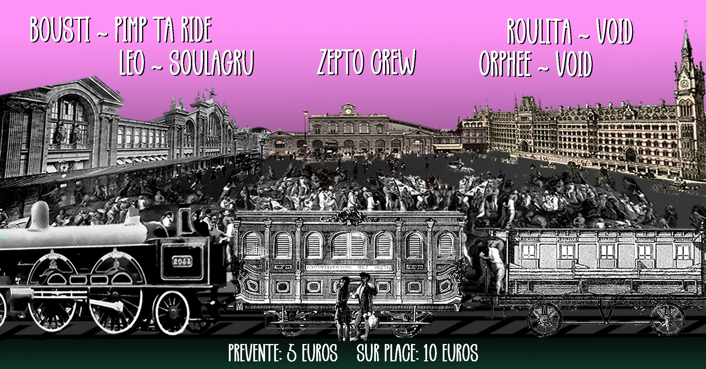 Zepto Express : Bousti, Léo, Roulita, Orphee & Zepto Crew