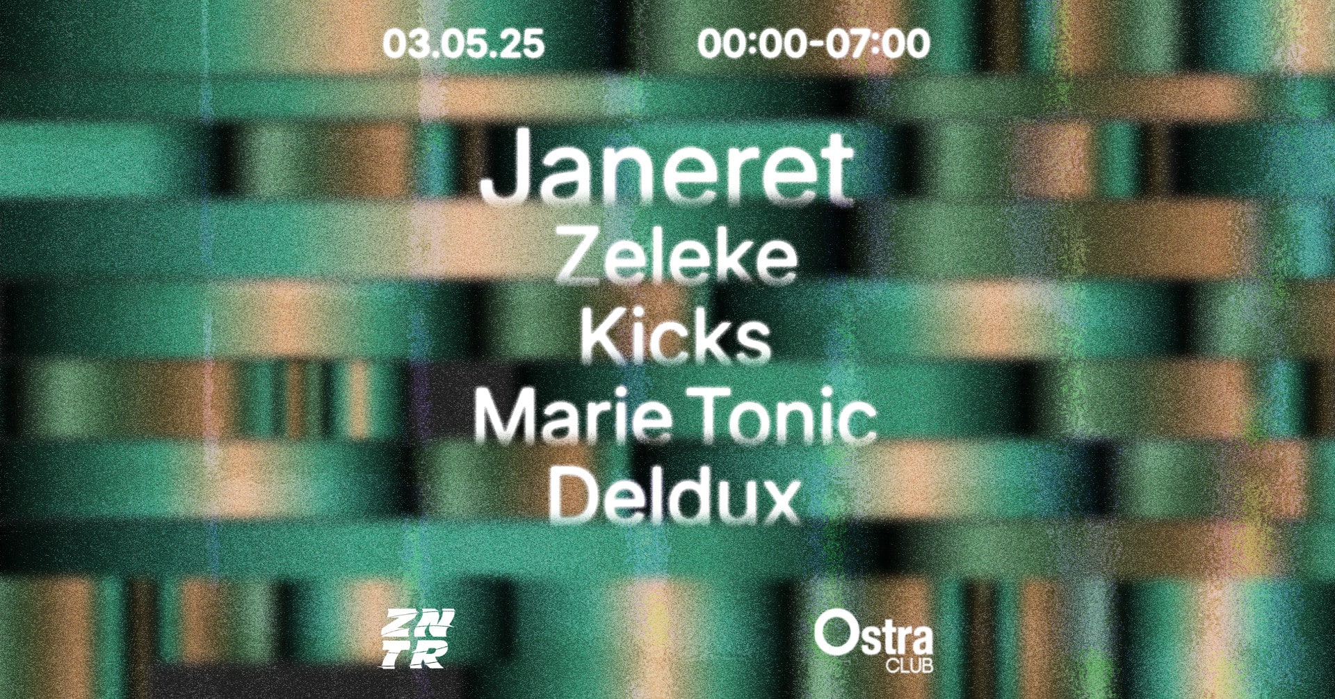 Zntr Presents Janeret, Zeleke, Kicks, Marie Tonic, Deldux
