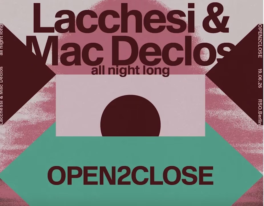 Open2close: Lacchesi B2b Mac Declos All Night Long