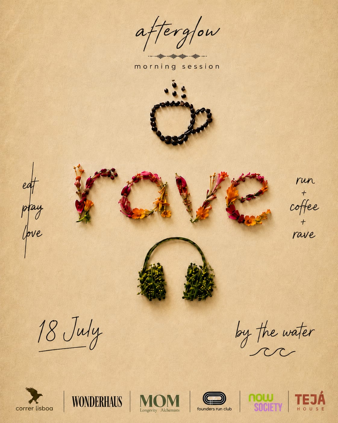 Afterglow Morning · Run · Coffee · Rave · By The Water