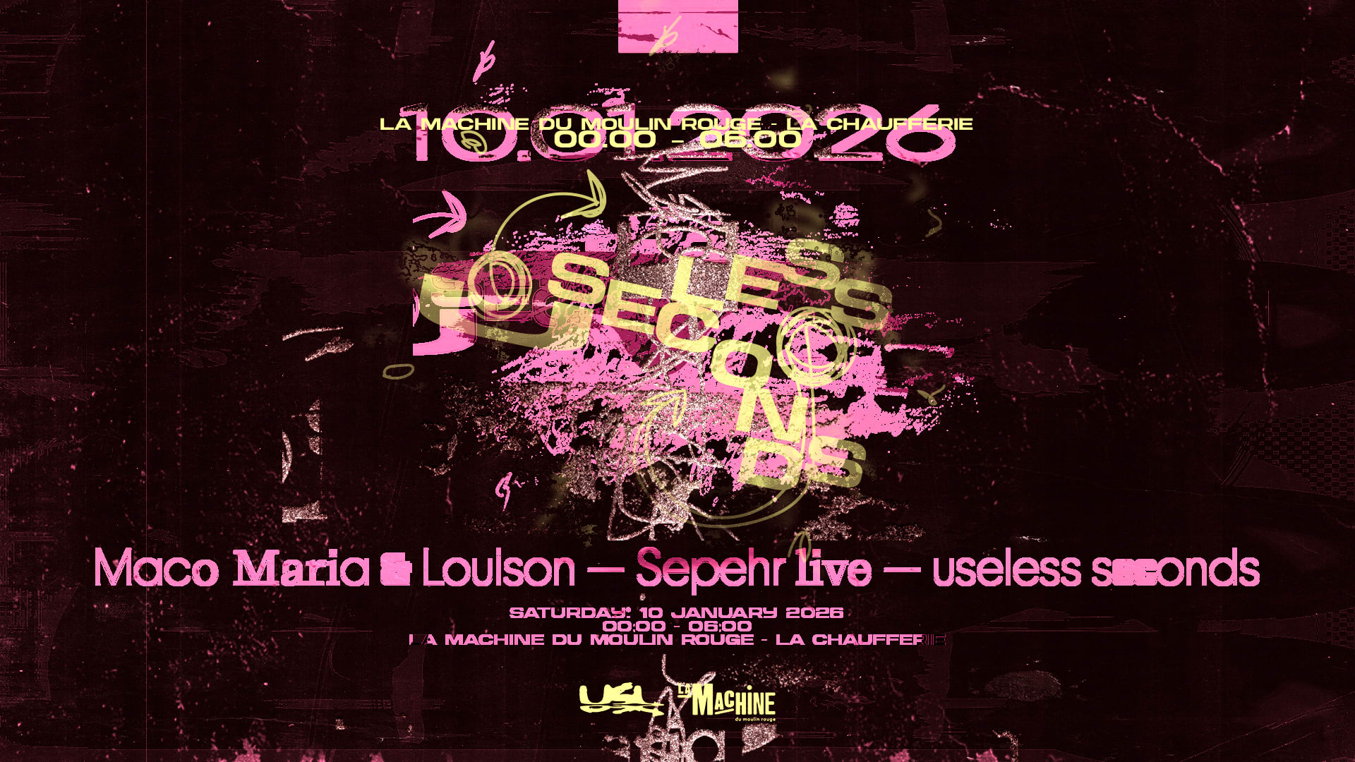 Useless Seconds : Sepehr (Live), Maco Maria & Louison