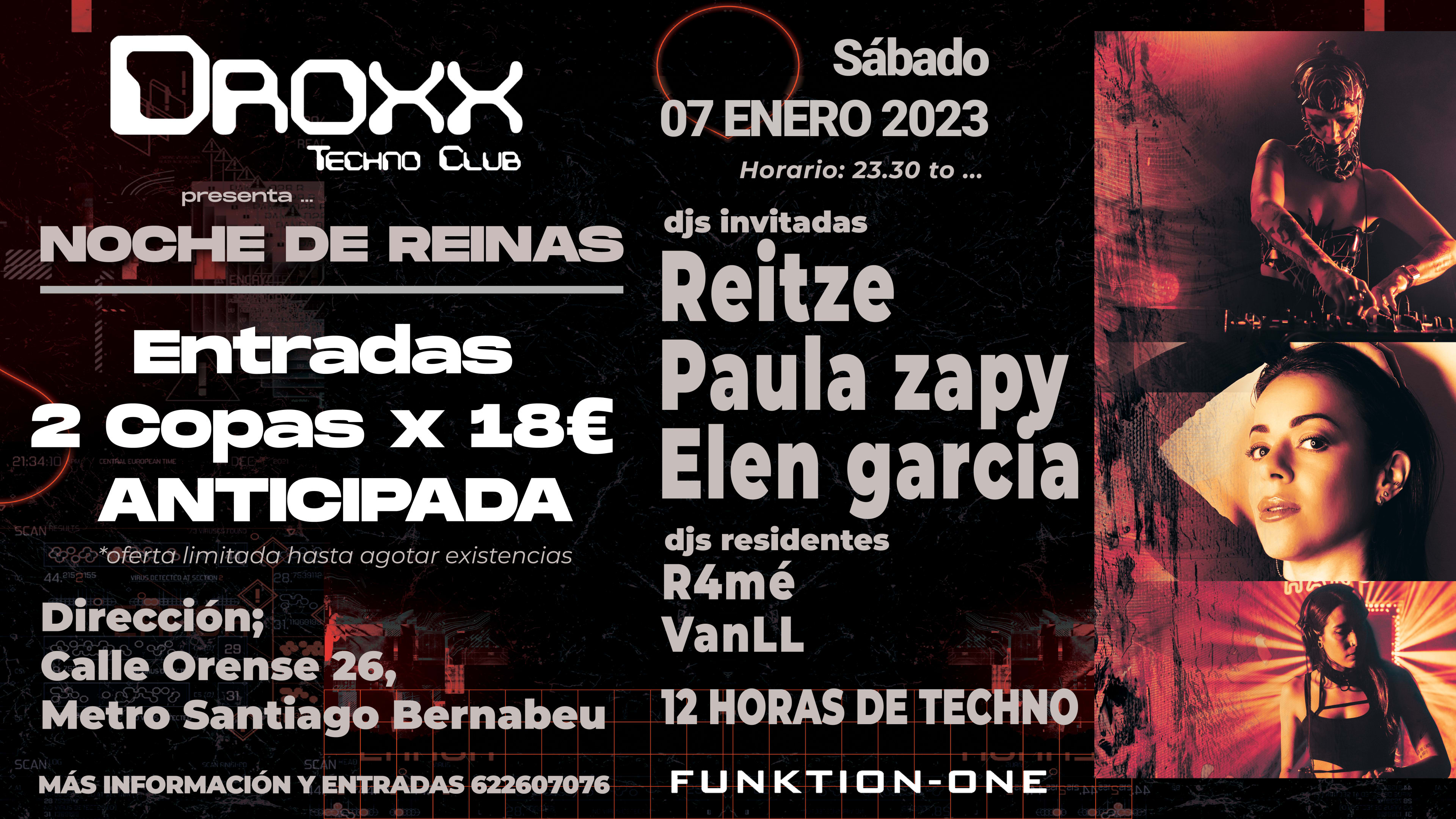 Droxx Techno Club Noche De Reinas 7 Enero 2023