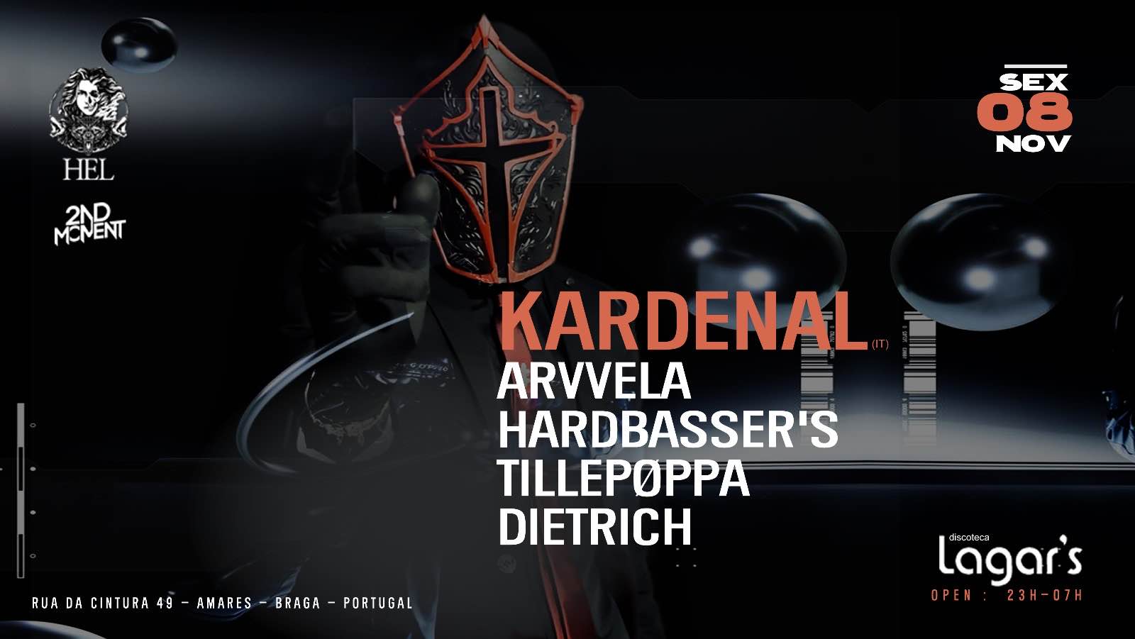 Hel & 2ndmoment Pres.: Kardenal X Arvvela X Hardbasser's