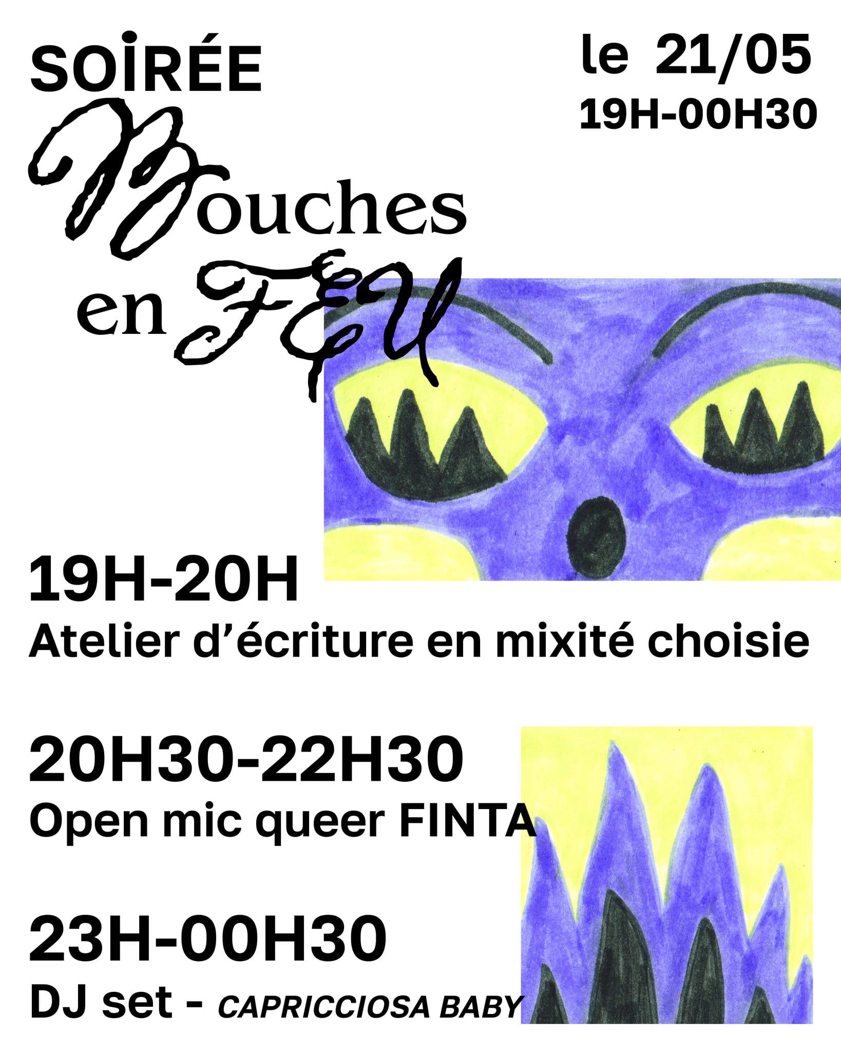 Bouches En Feu Open Mic / Micro Ouvert Queer/Finta