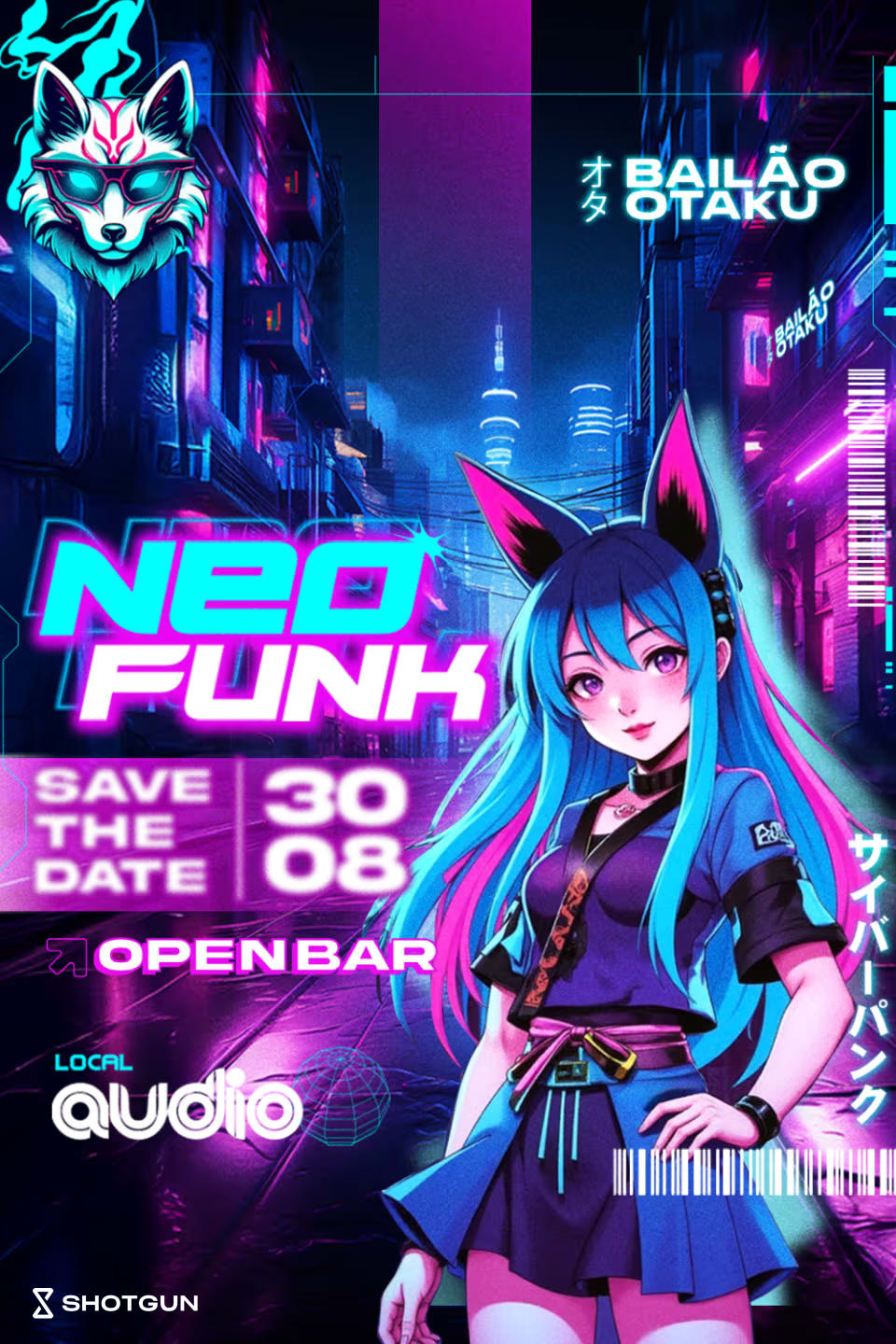 Bailão Otaku - 11 Edição -  Neo Funk - Open Bar