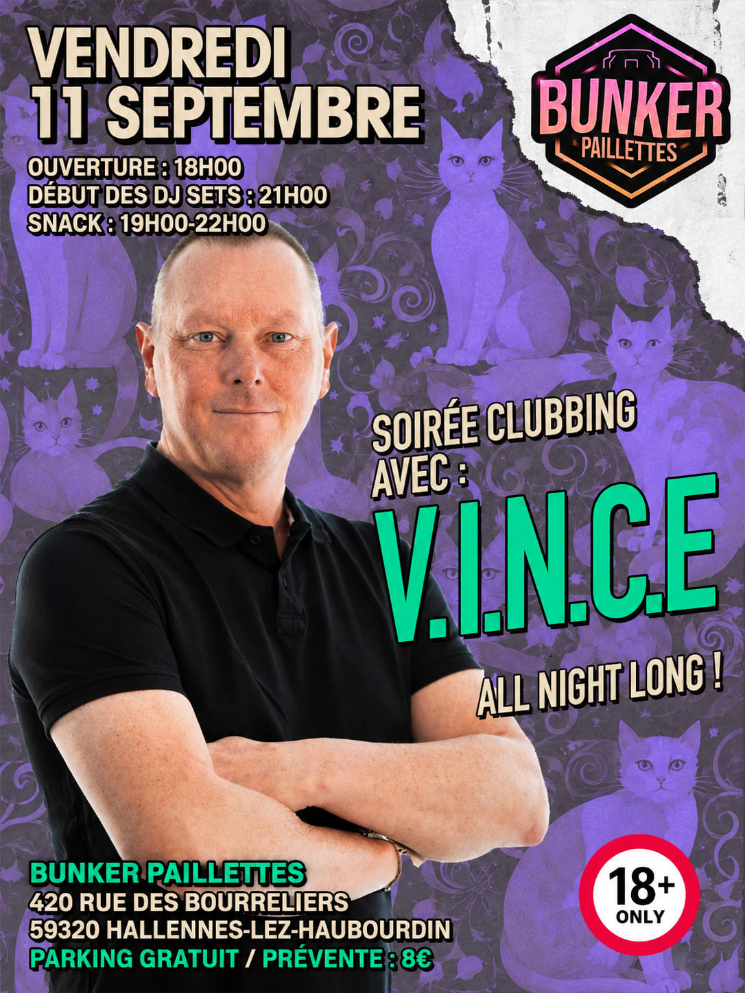 🪩 Soirée Clubbing Avec : V.I.N.C.E 🪩