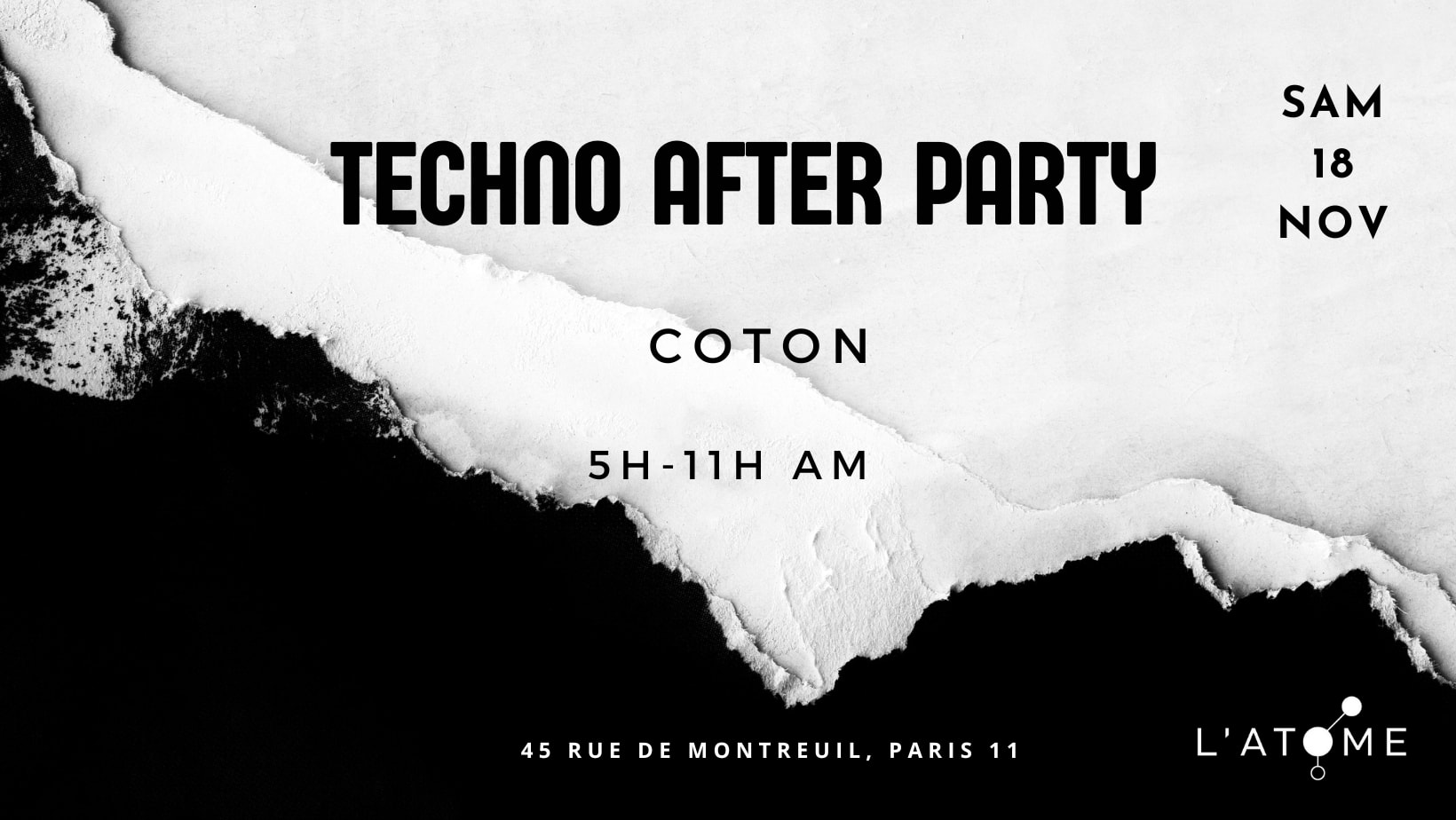 After Techno L'atome #378 W/ Coton