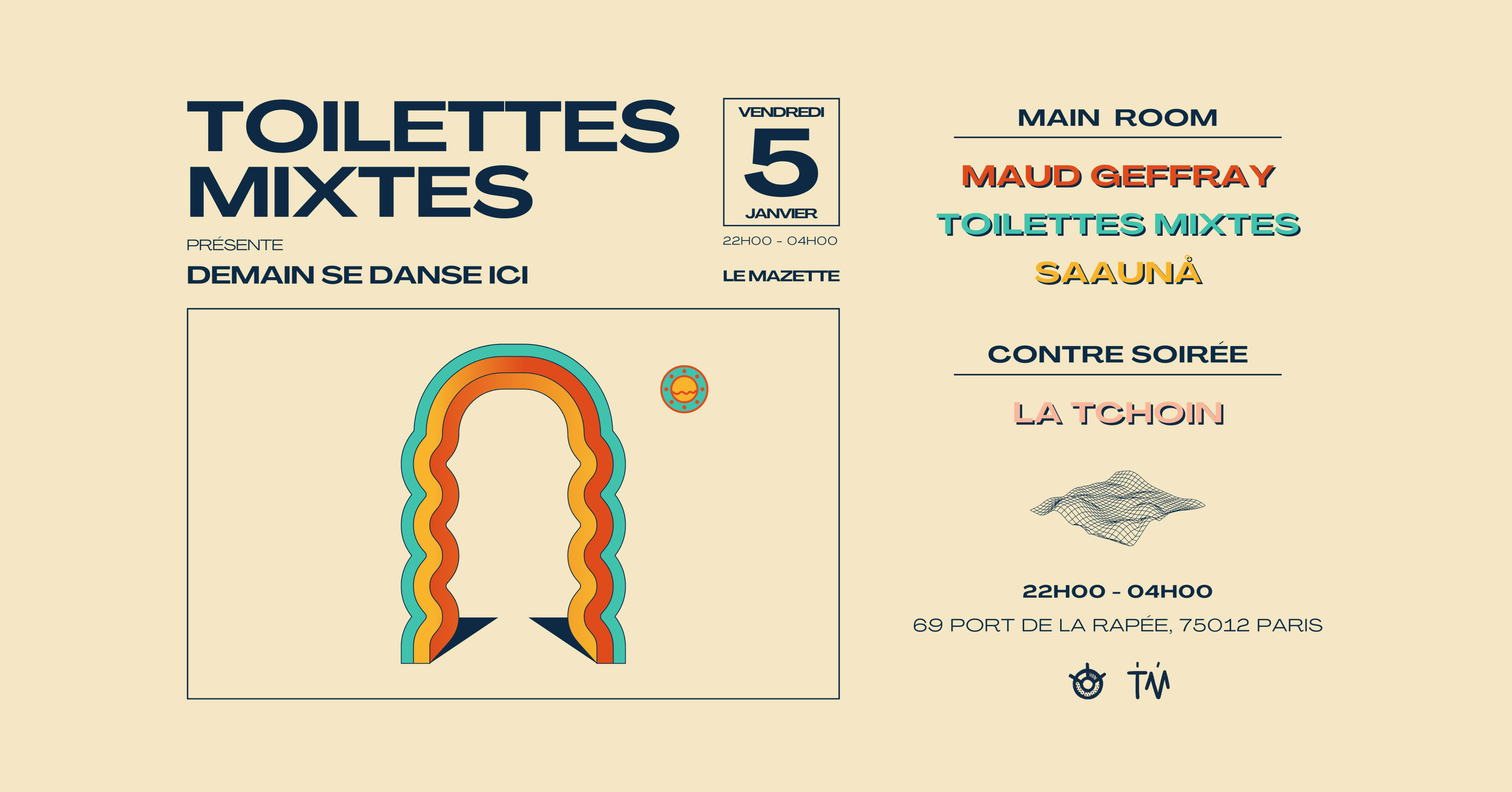 Toilettes Mixtes W/ Maud Geffray, La Tchoin, Saaunå