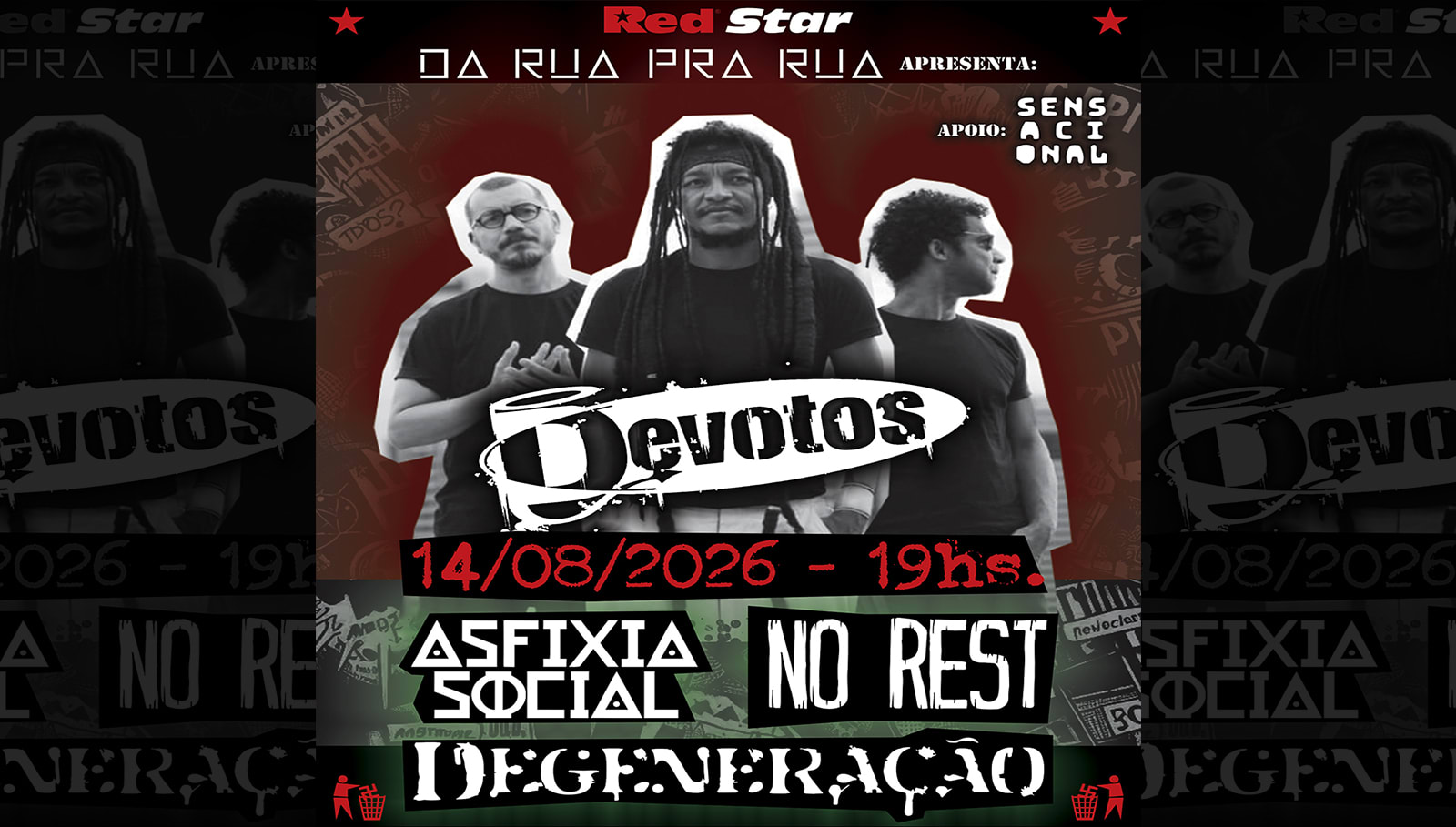 Devotos (Pe) + Asfixia Social + No Rest Em São Paulo!