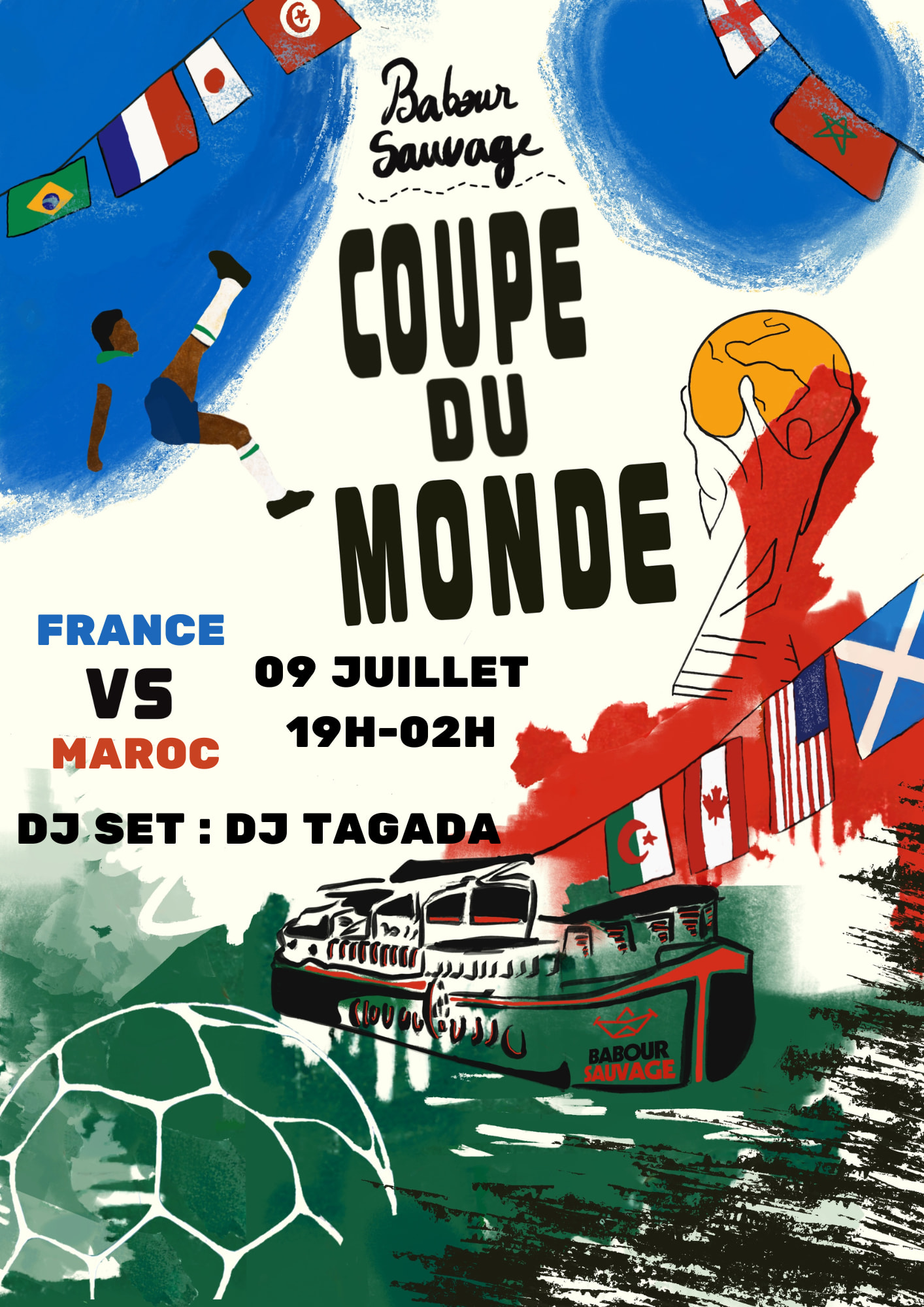 Diffusion Du Match France-Maroc & Dj Tagada
