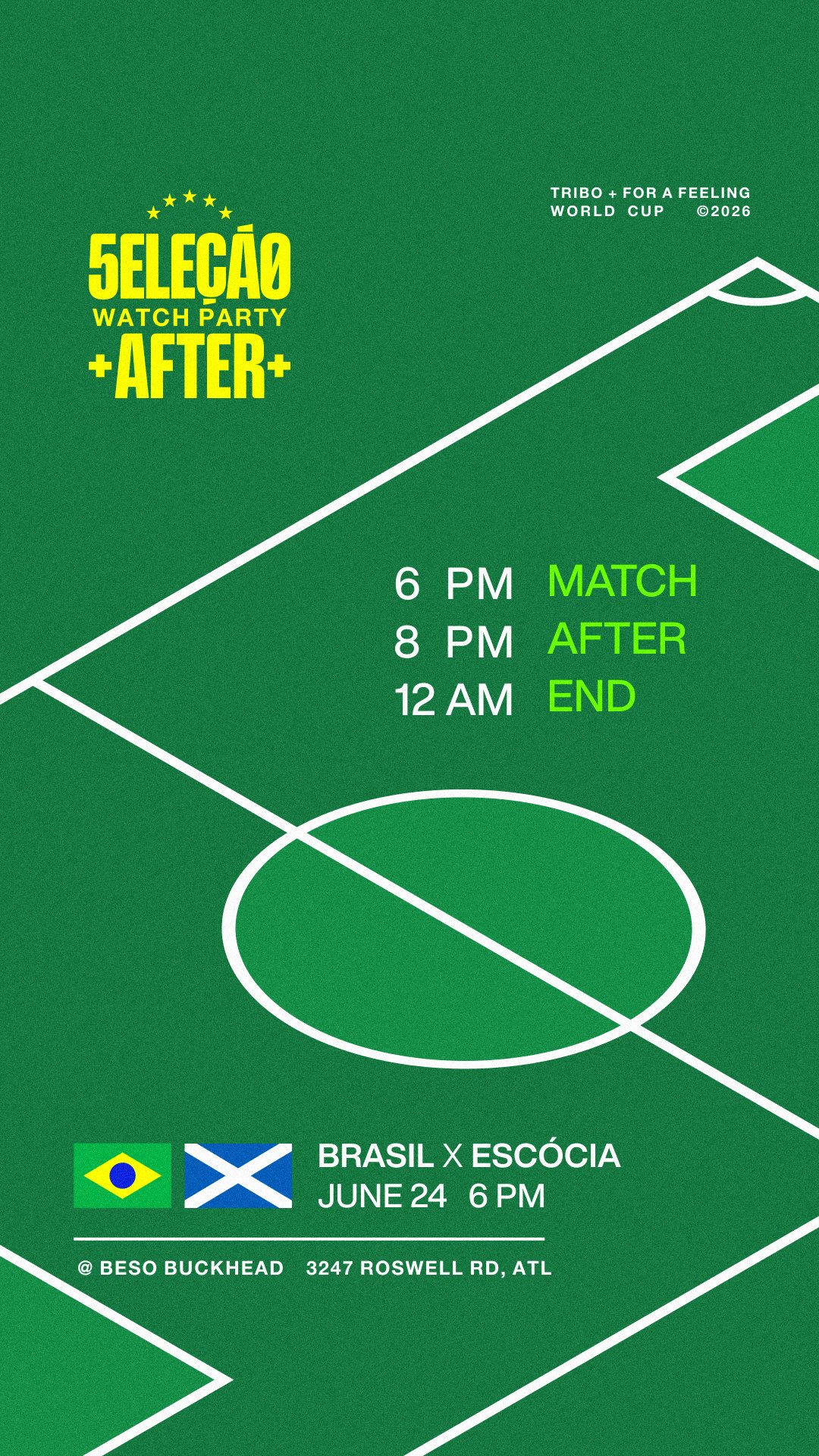 For A Feeling X Tribo Presents Brazil Vs Scotland