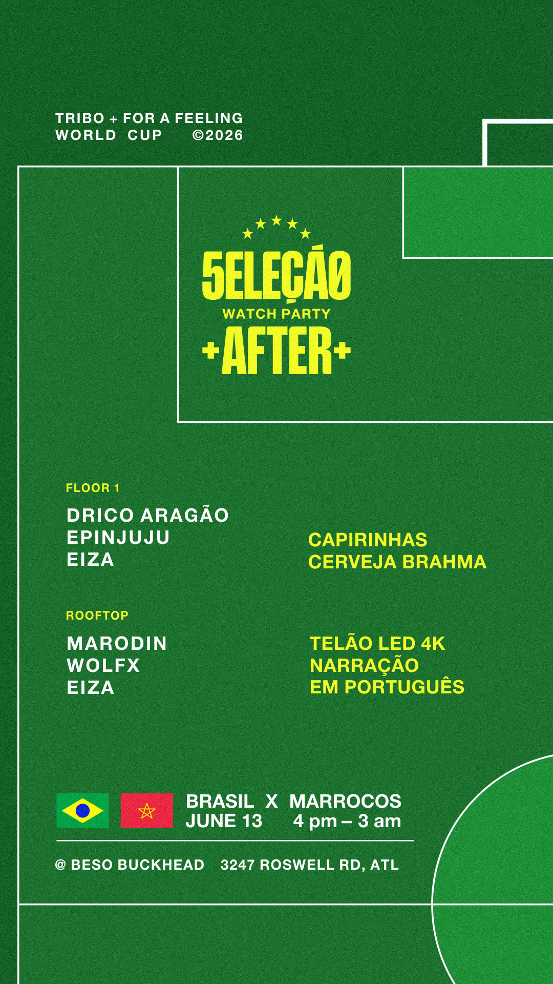 For A Feeling X Tribo Presents Brazil Vs Morocco