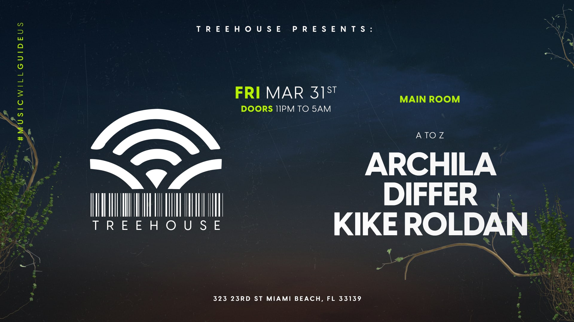 Treehouse Presents: Archila + Differ + Kike Roldan