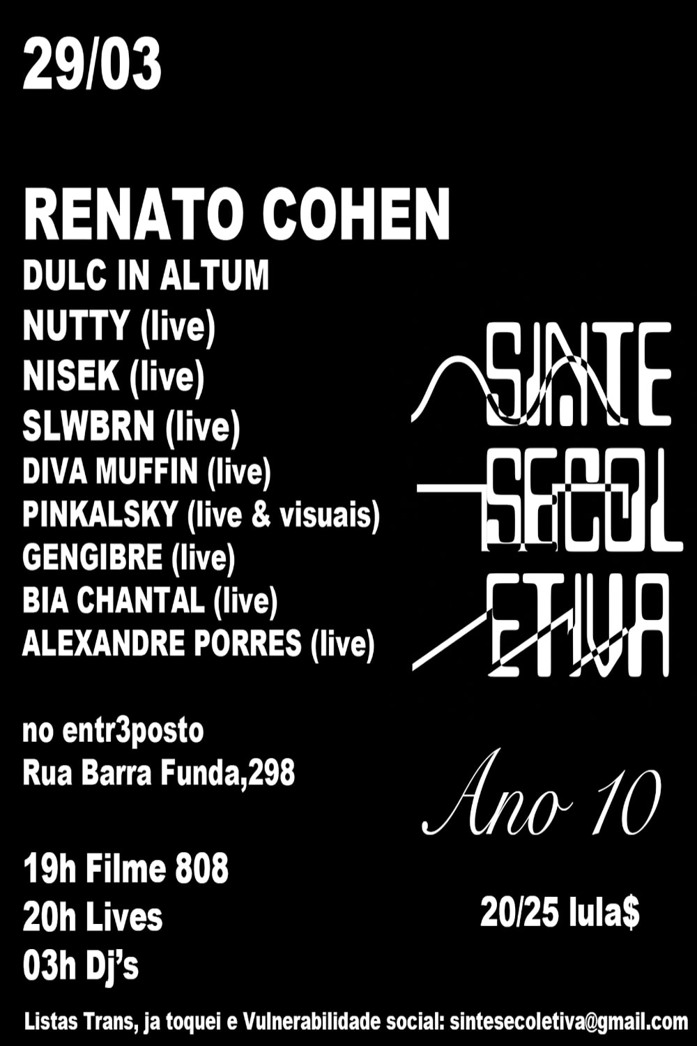 Sintese Coletiva - Ano 10 Com Renato Cohen E Lives