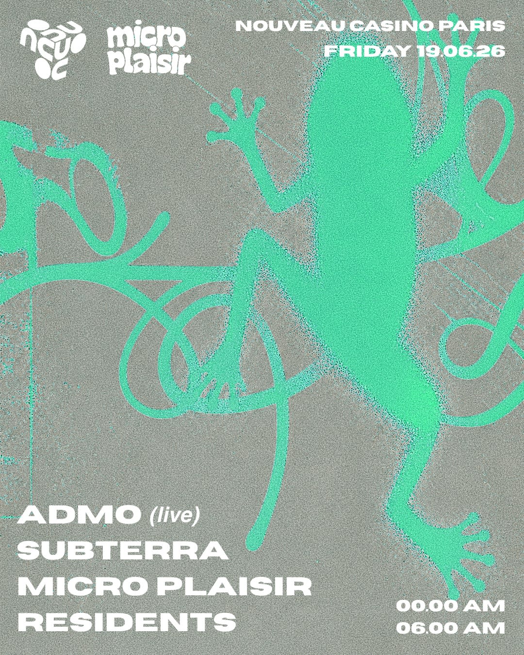 Micro Plaisir : Admo (Live), Subterra, Residents