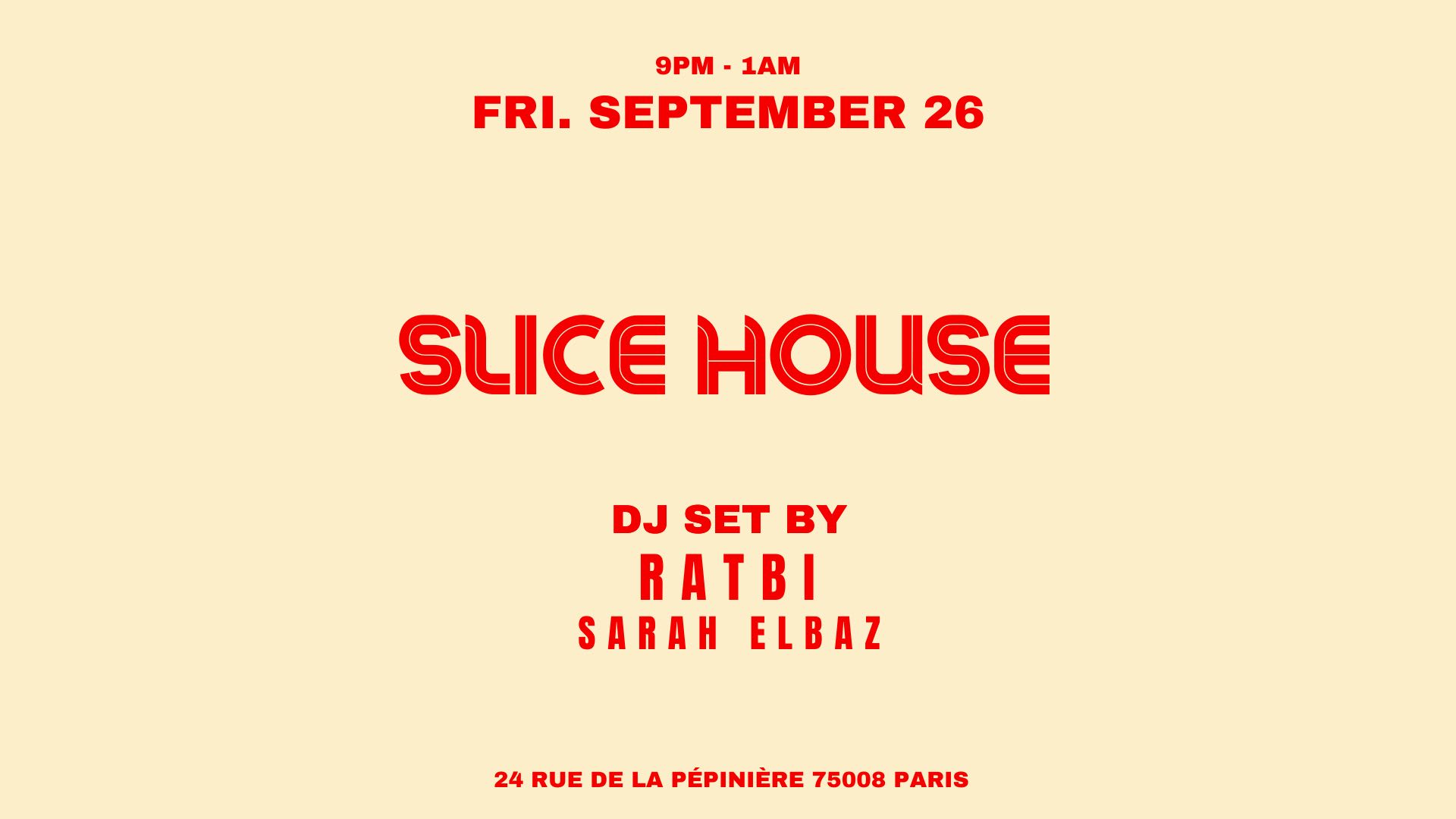 Ratbi X Sarah Elbaz @ Slice Pizza Club