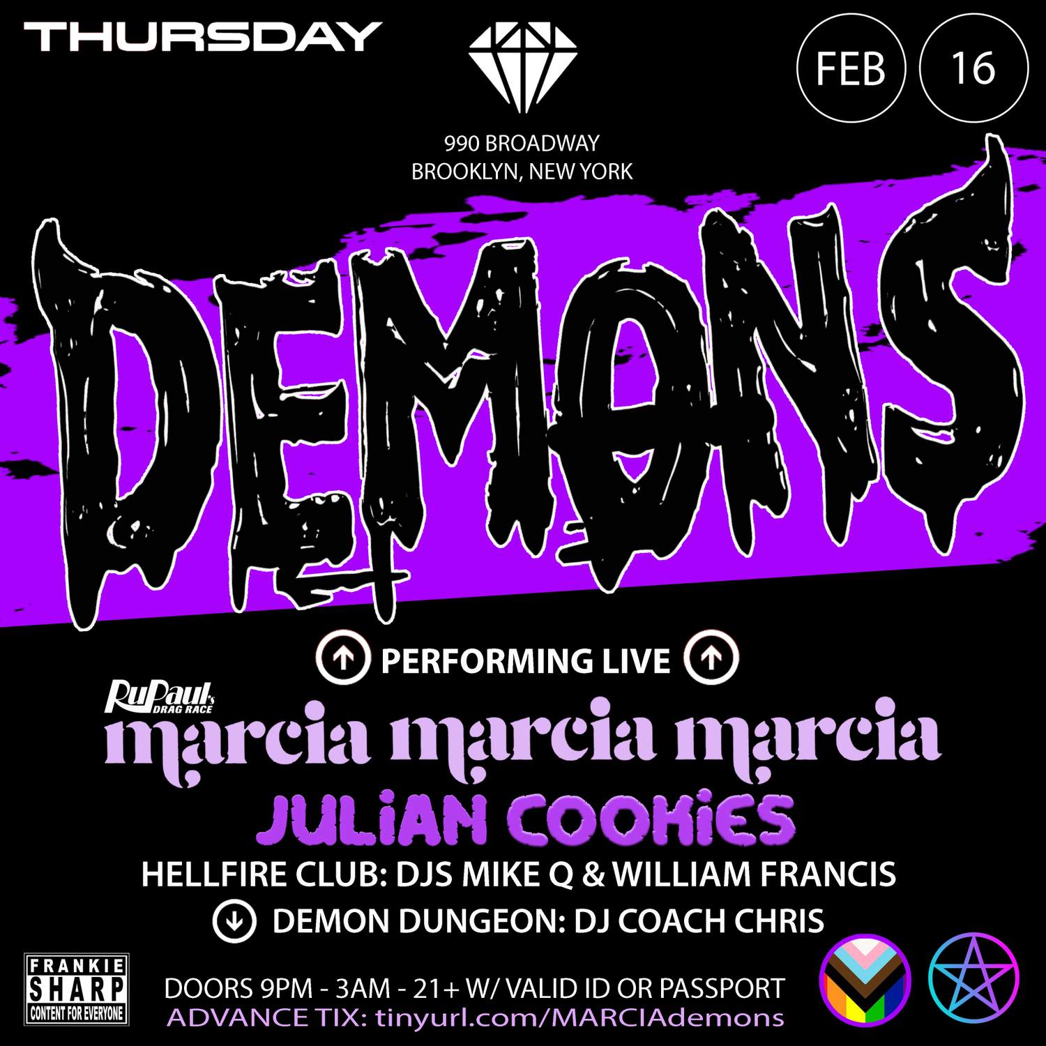 Frankie Sharp's Demons: Mikeq + Marcia Marcia Marcia