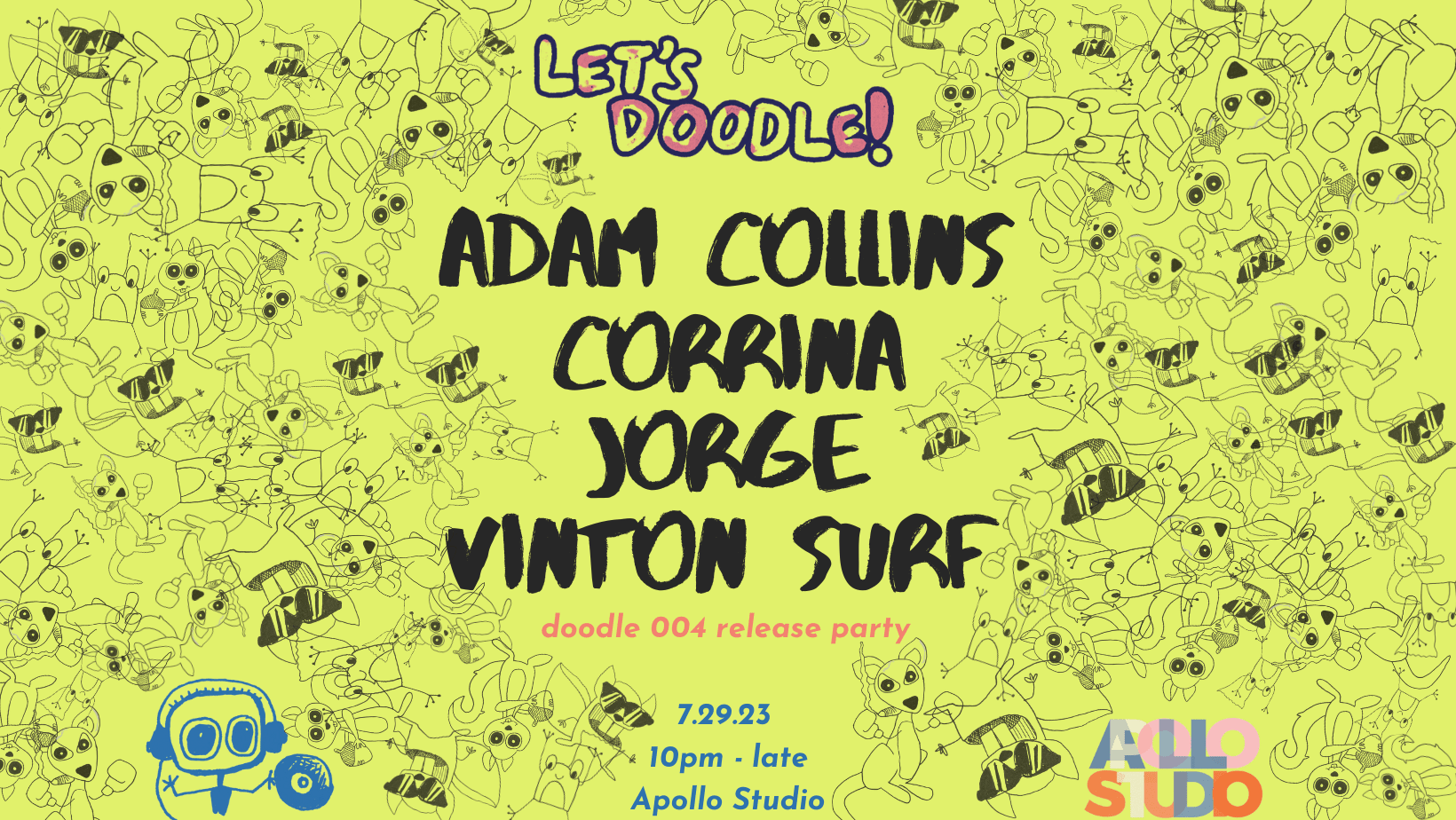 Let's Doodle 004 Release W/ Adam Collins & Vinton Surf...