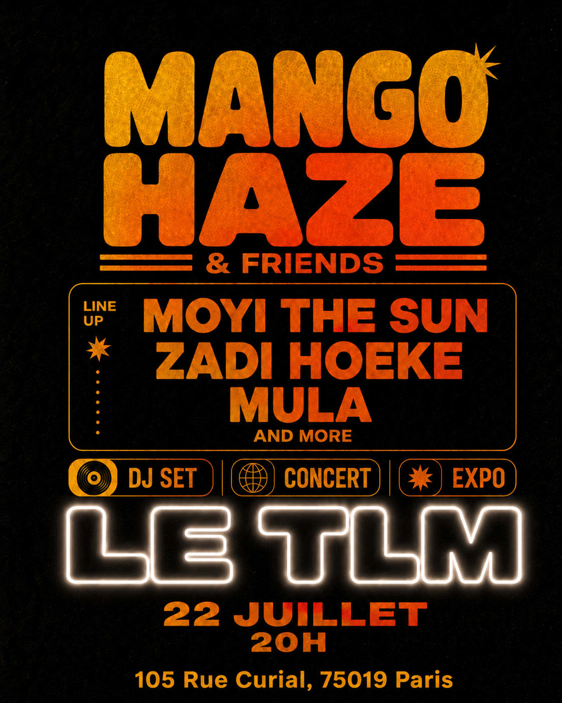 Zadi Hoeke + Moyi The Sun + Mangøhaze + Mula - Concerts & Dj