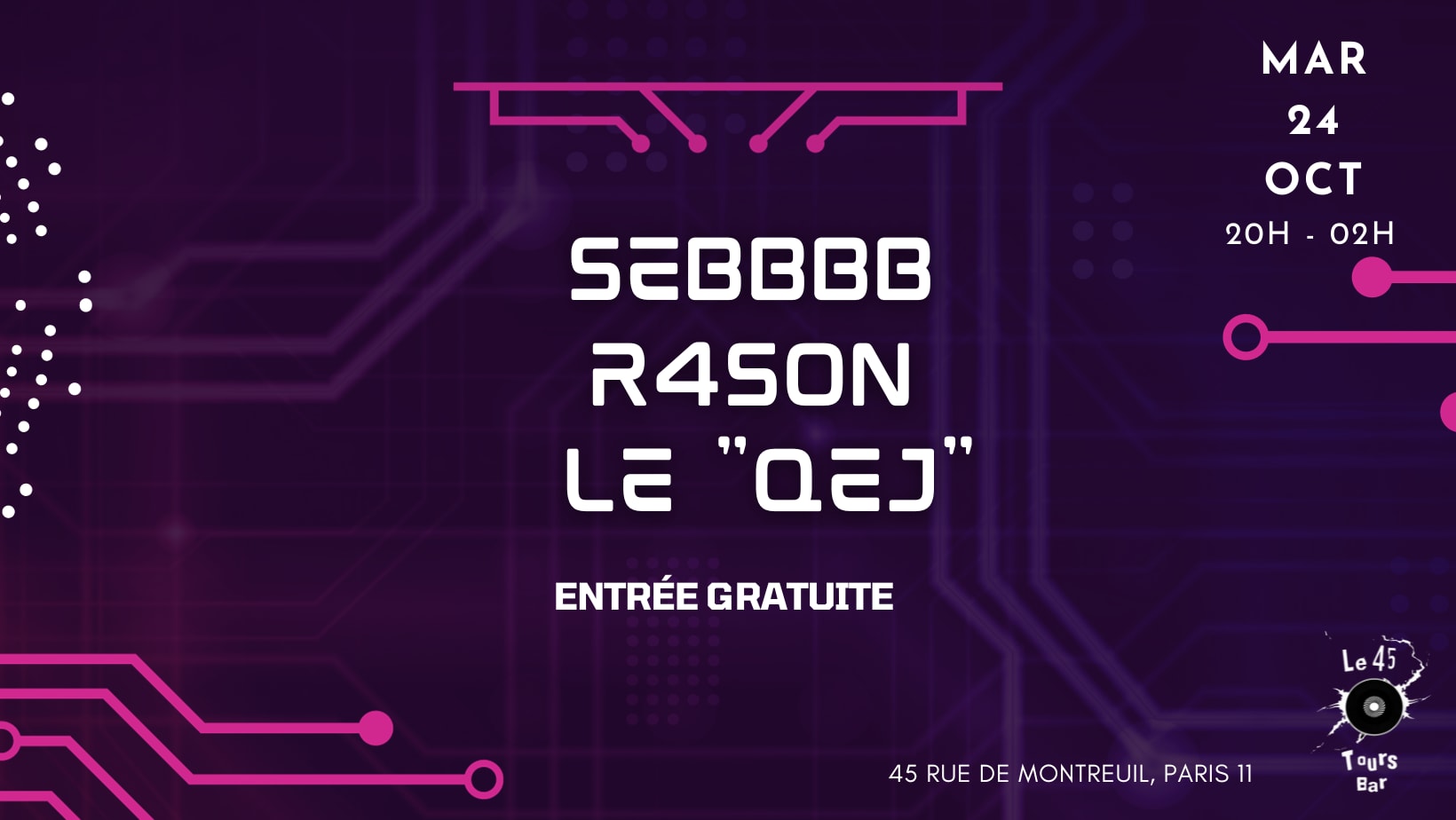 Le 45 Tours Invite Sebbbb, R4son &  Le "Qej"