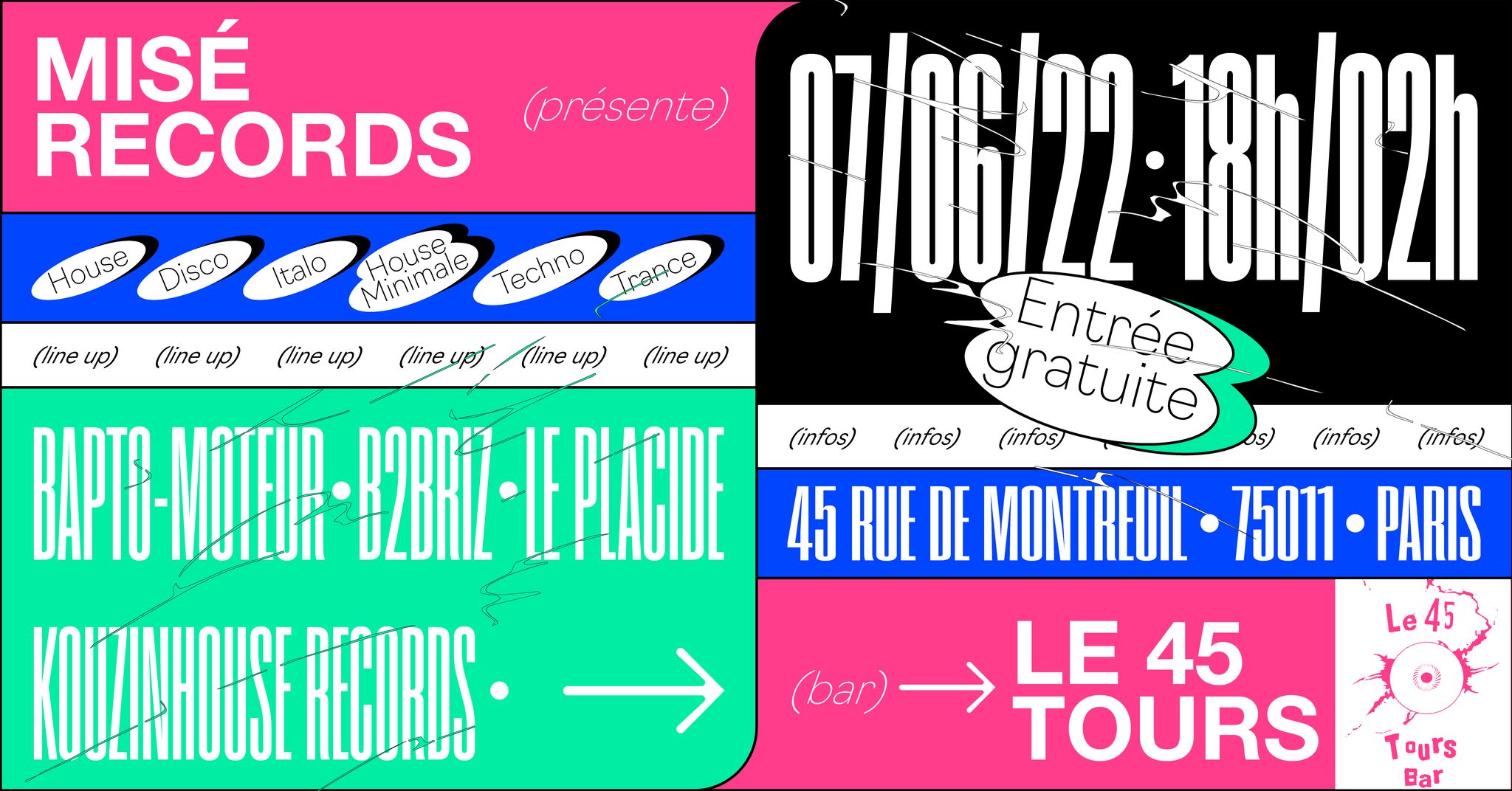 Misé Records W/ Le Placide, Bapto-Moteur, Tinmar, B2briz