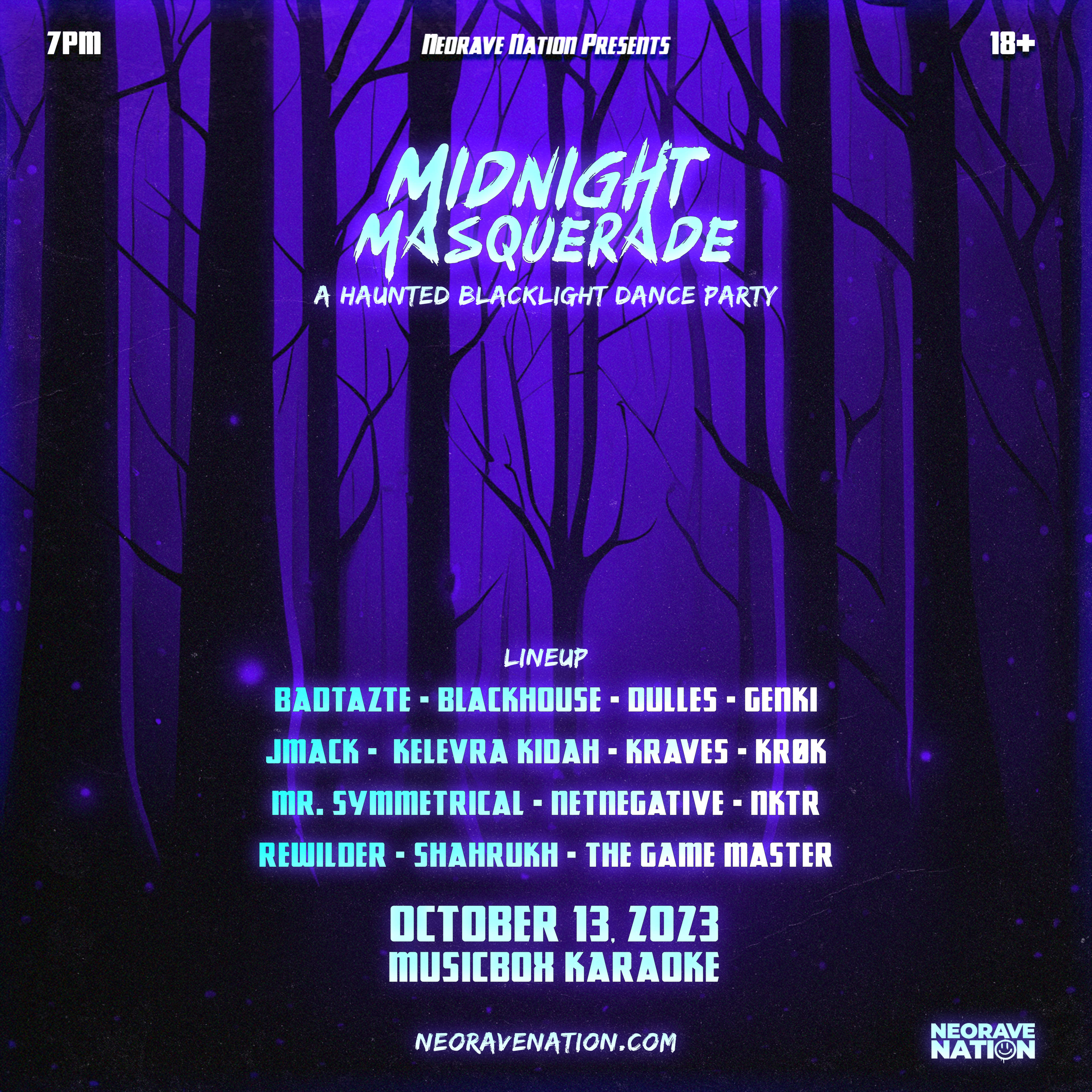 Midnight Masquerade "A Haunted Blacklight Dance Party"