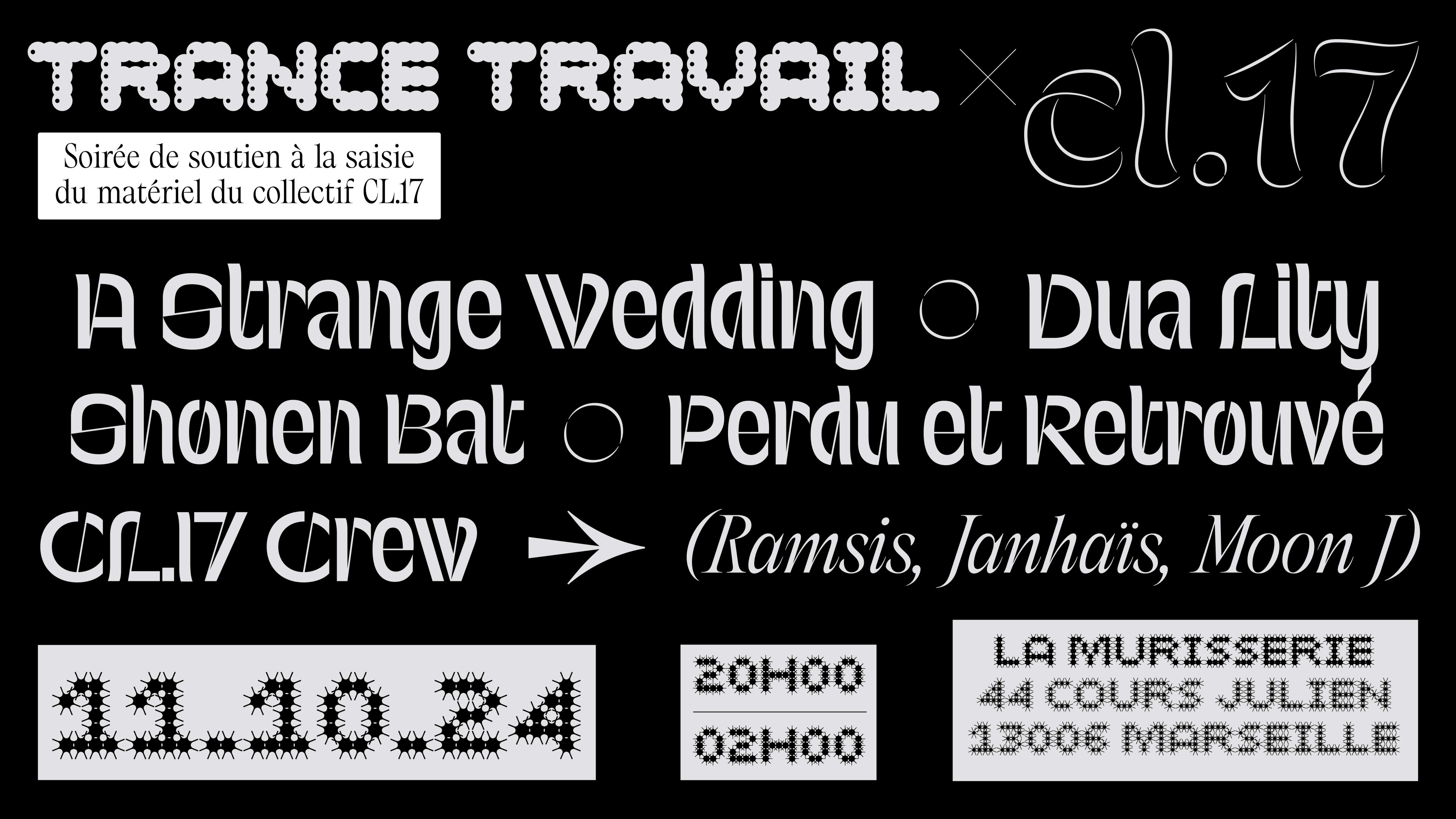 Soirée De Soutien CL.17/Trance Travail/Guests