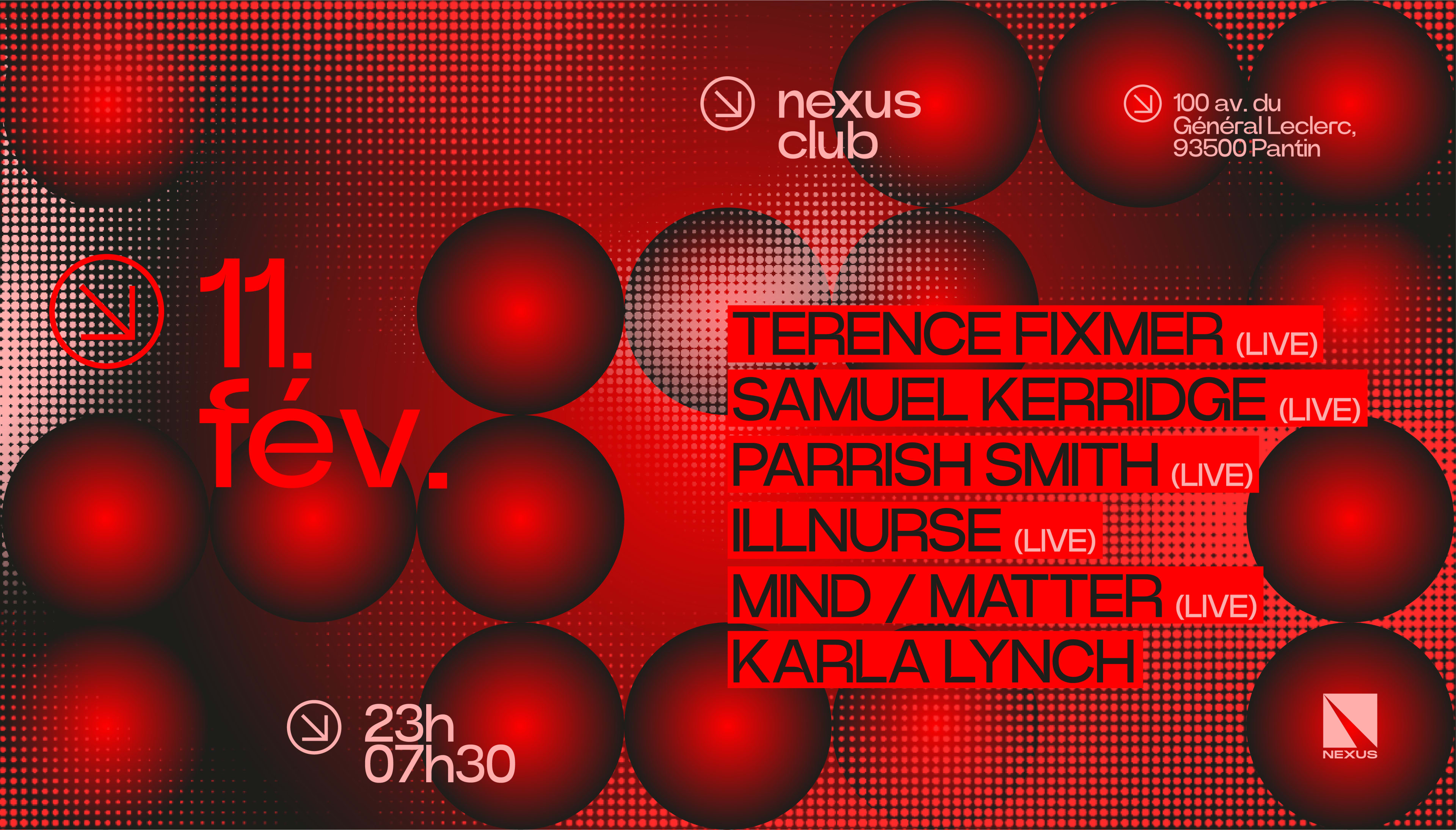 Nexus : Terence Fixmer I Samuel Kerridge I Parrish Smith