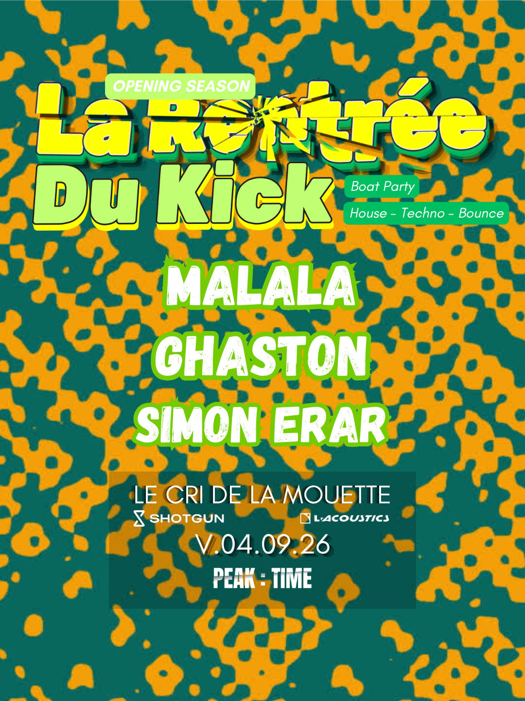 La Rentrée Du Kick: House-Techno-Bounce - Boat Party