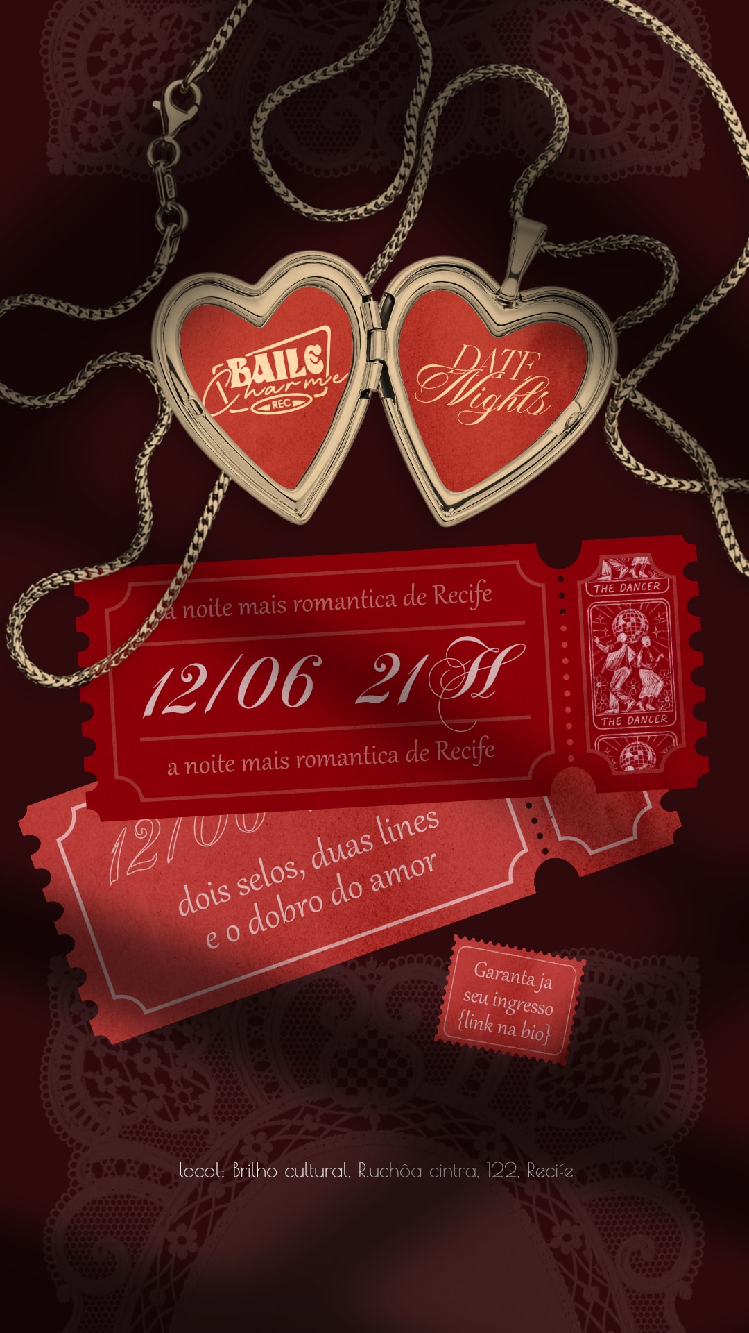 Baile Charme Rec + Date Nights - Especial Dia Dos Namorados