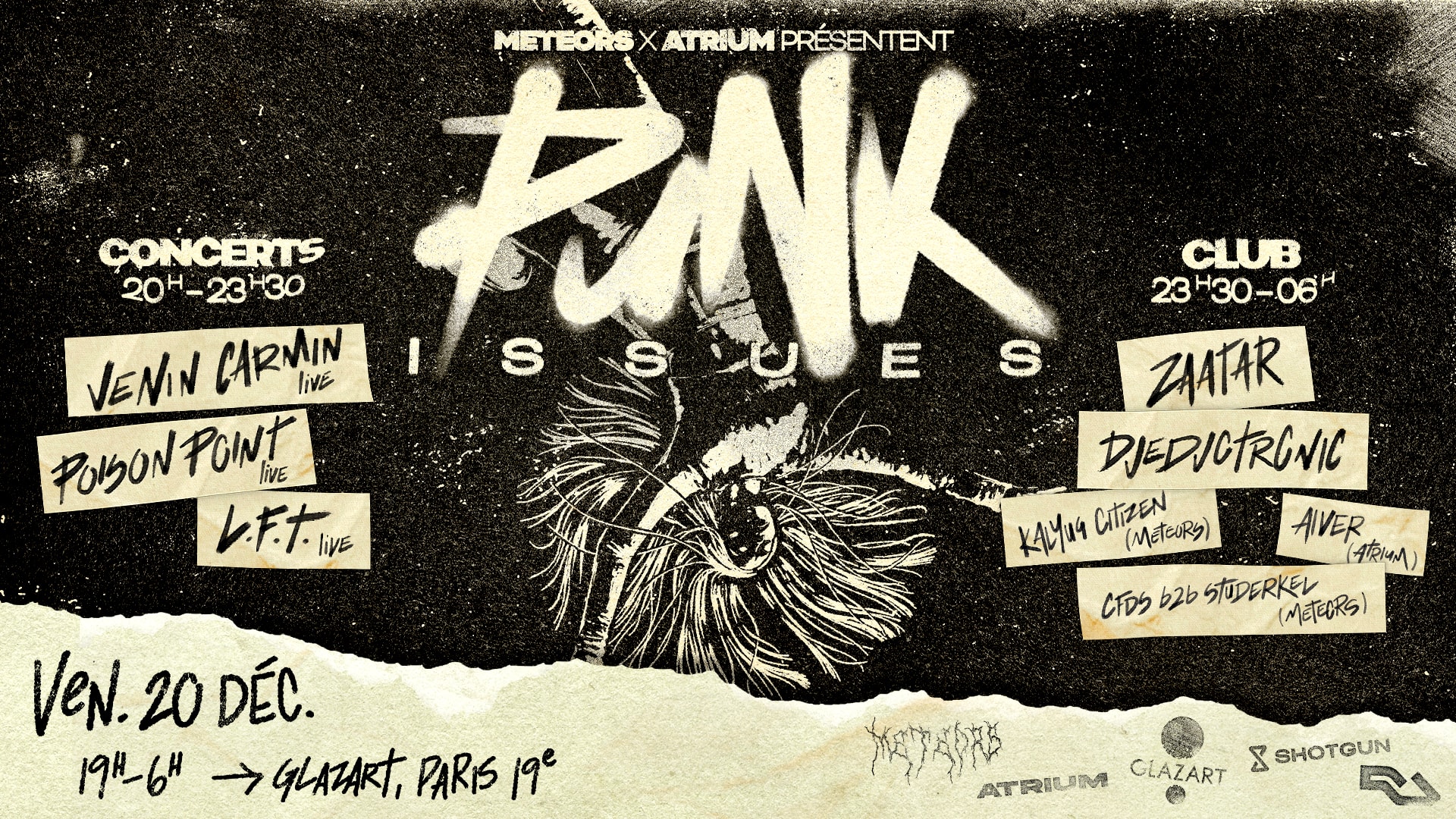 Meteors X Atrium Présentent : Punk Issues Concerts + Club