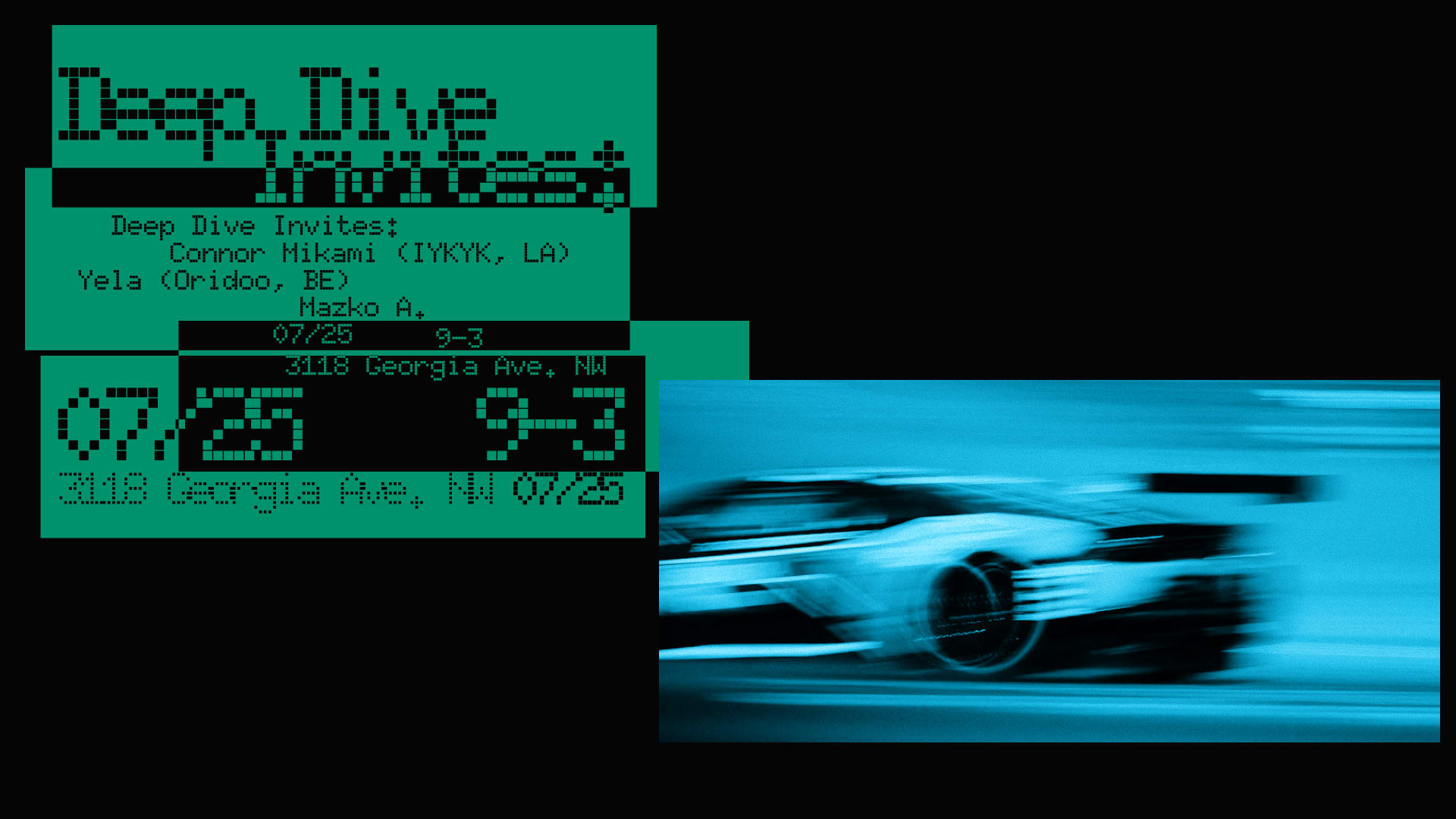 Deep Dive Invites - Connor Mikami & Yela