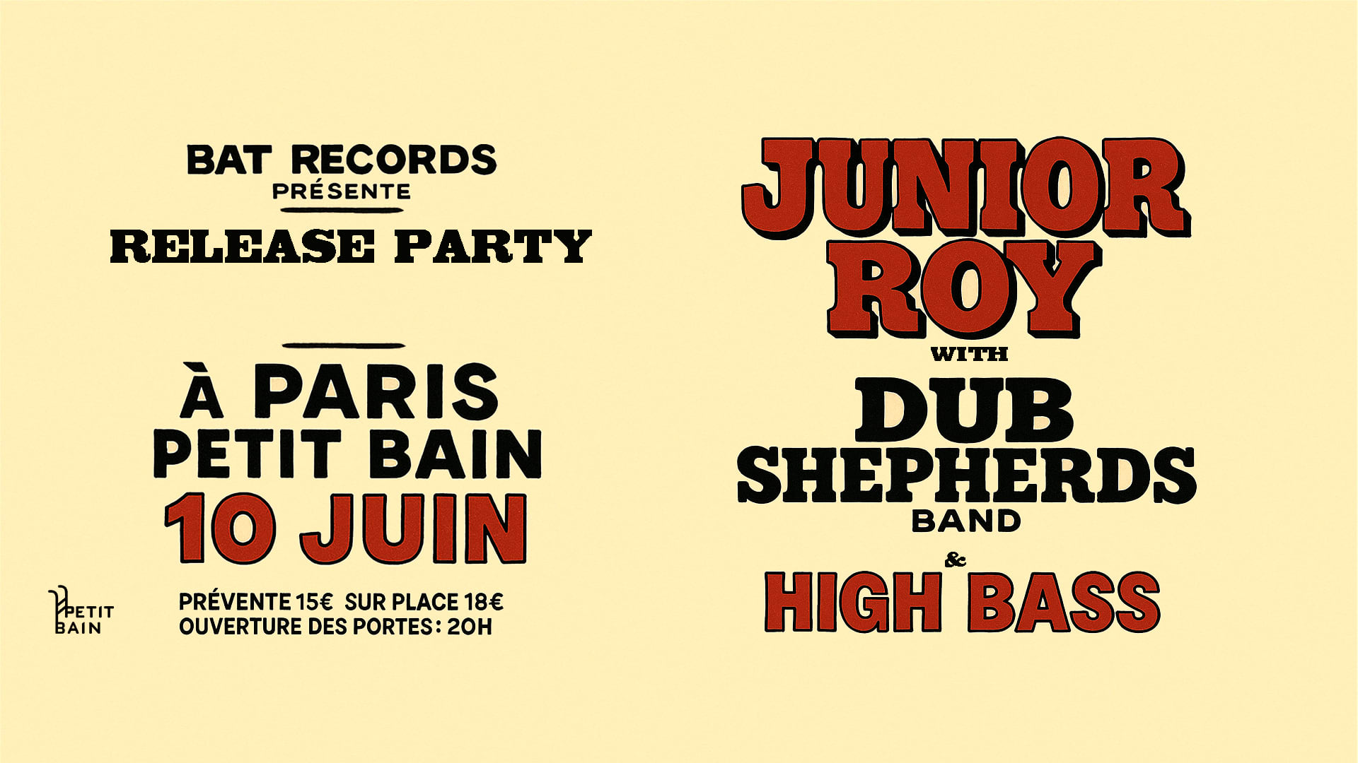 Junior Roy X Dub Shepherds Release Party + High Bass
