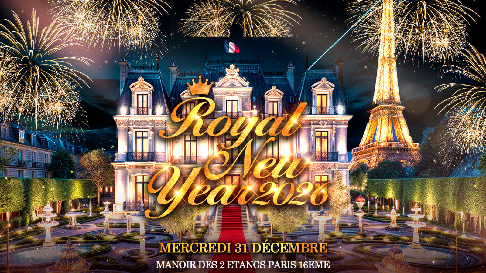 Reveillon Royal New Year 2026 Manoir Des Etangs Paris 16 Eme