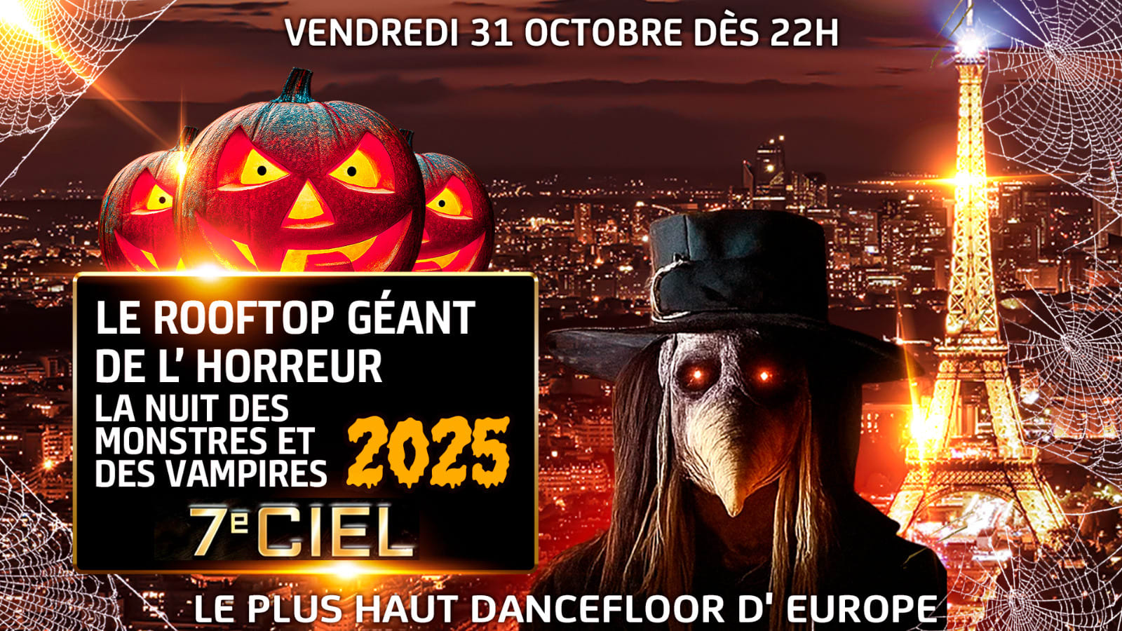 Le Rooftop Géant De L'horreur Halloween + 2000m2 Tour Eiffel
