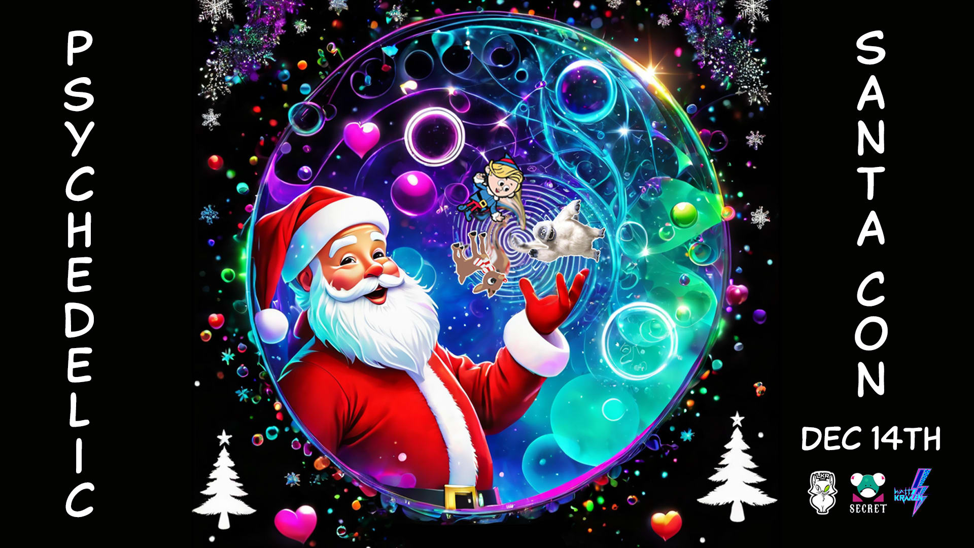 Psychedelic Santa Con