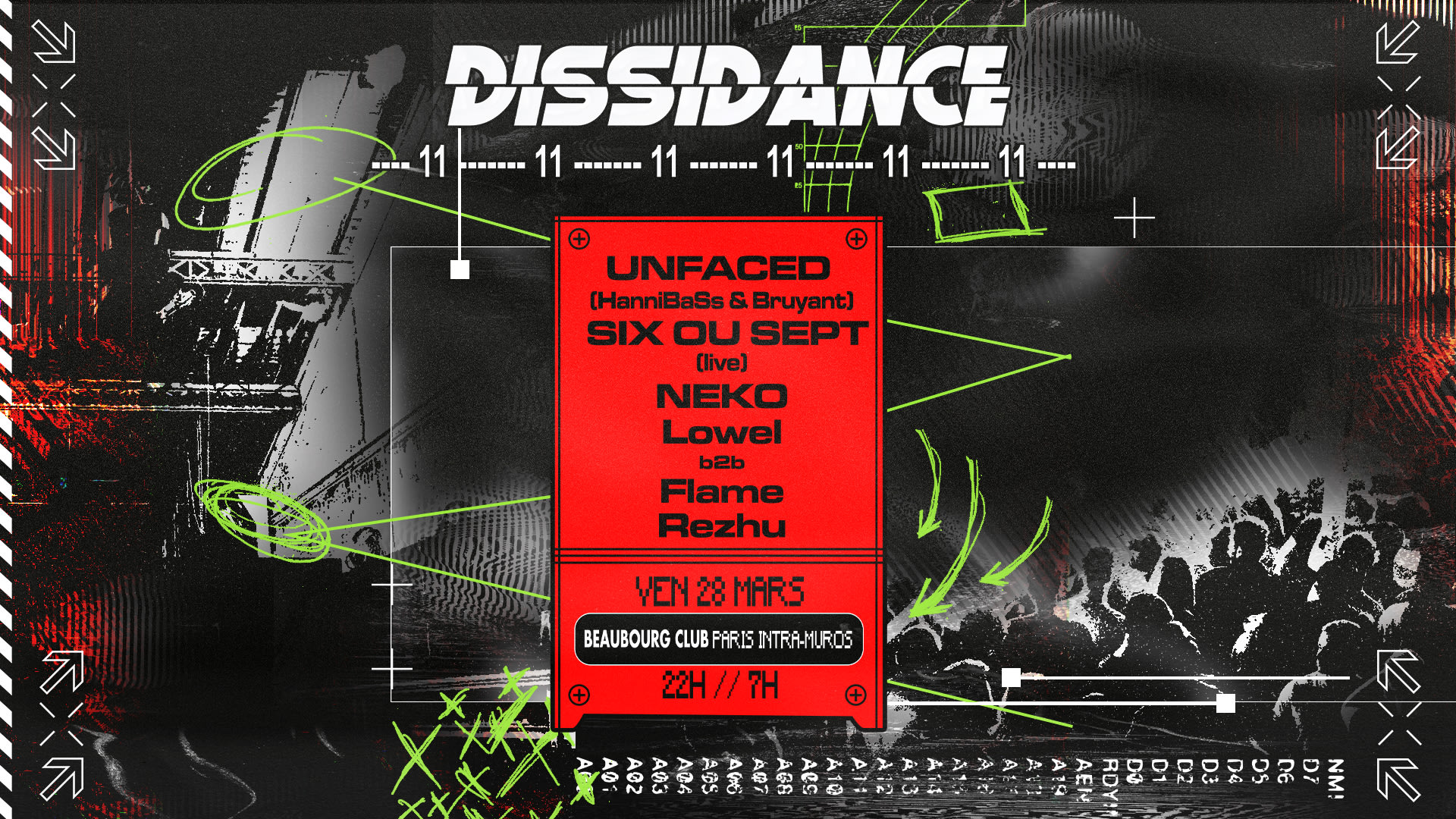 Dissidance//011 - Unfaced (Hannibass/Bruyant), Six Ou Sept..