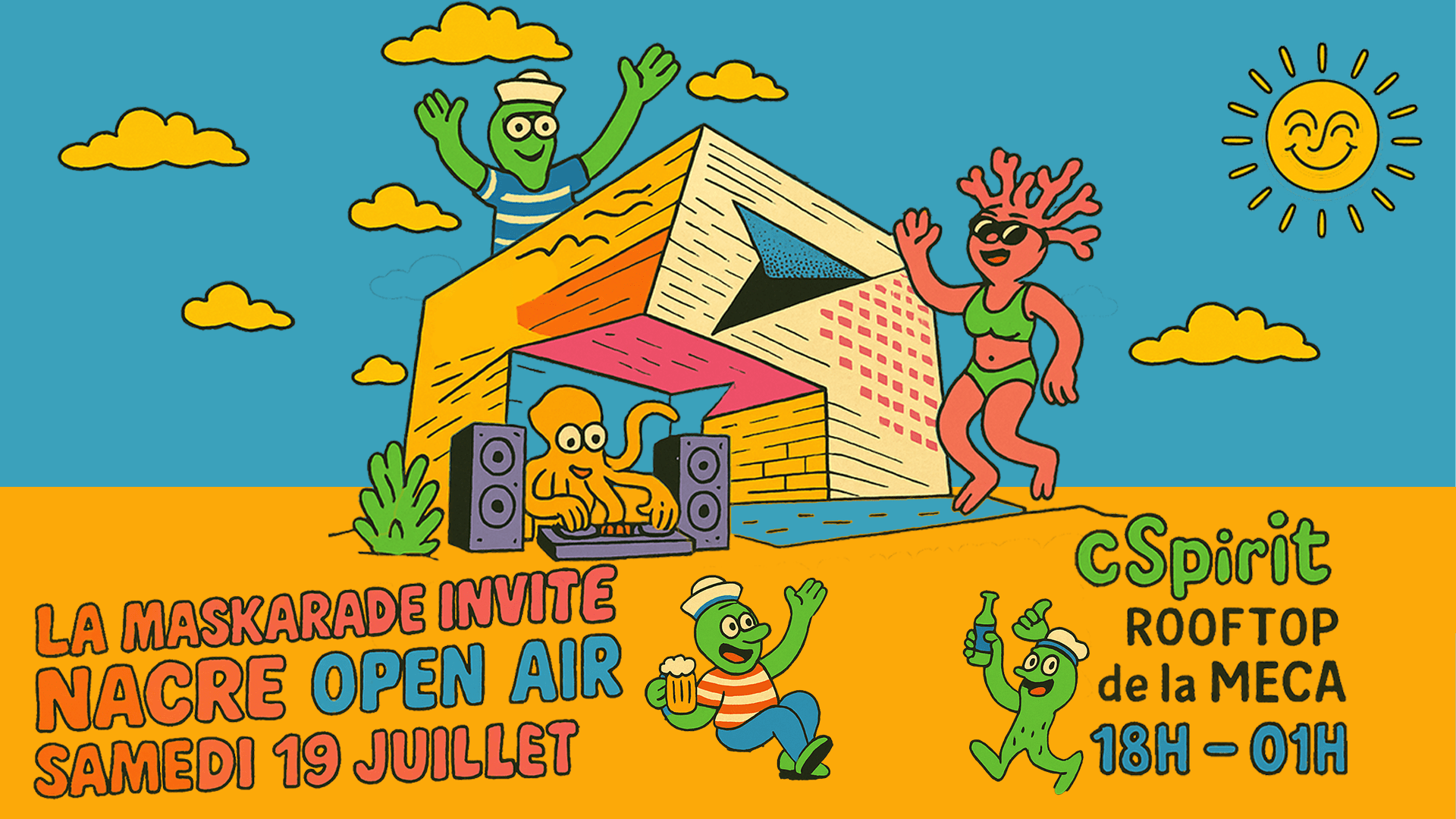 Open Air : Maskarade Invite Nacre