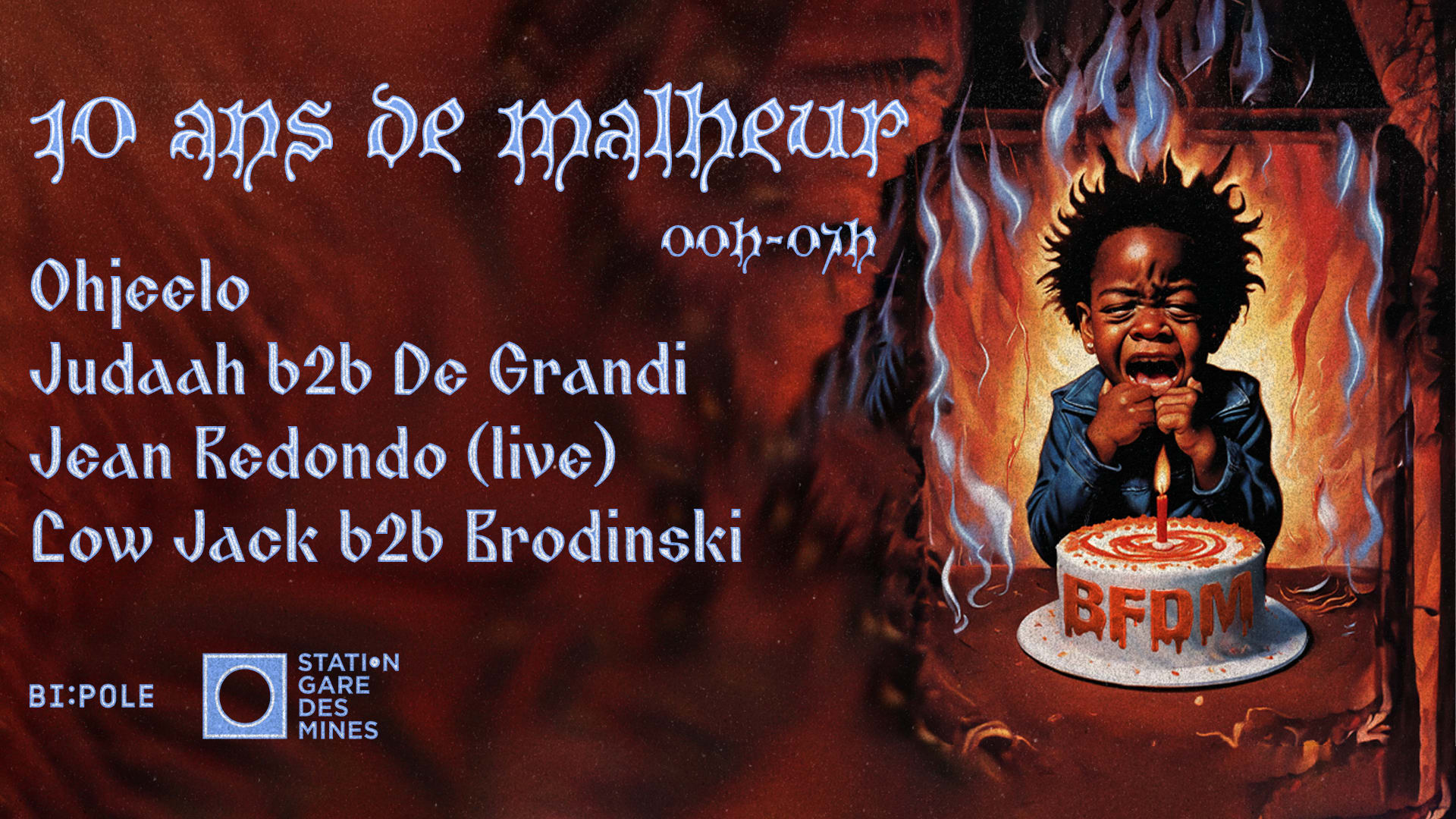 Bfdm : 10 Ans De Malheur @ La Station - Gare Des Mines