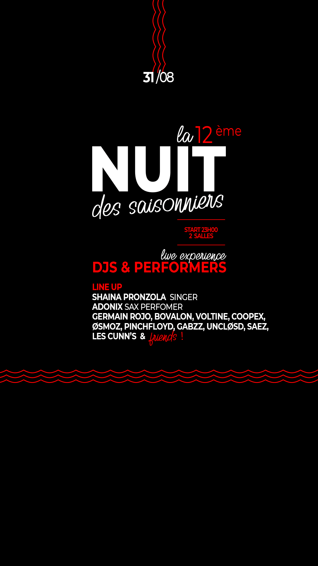 31/08 : 12ème Nuit Des Saisonniers