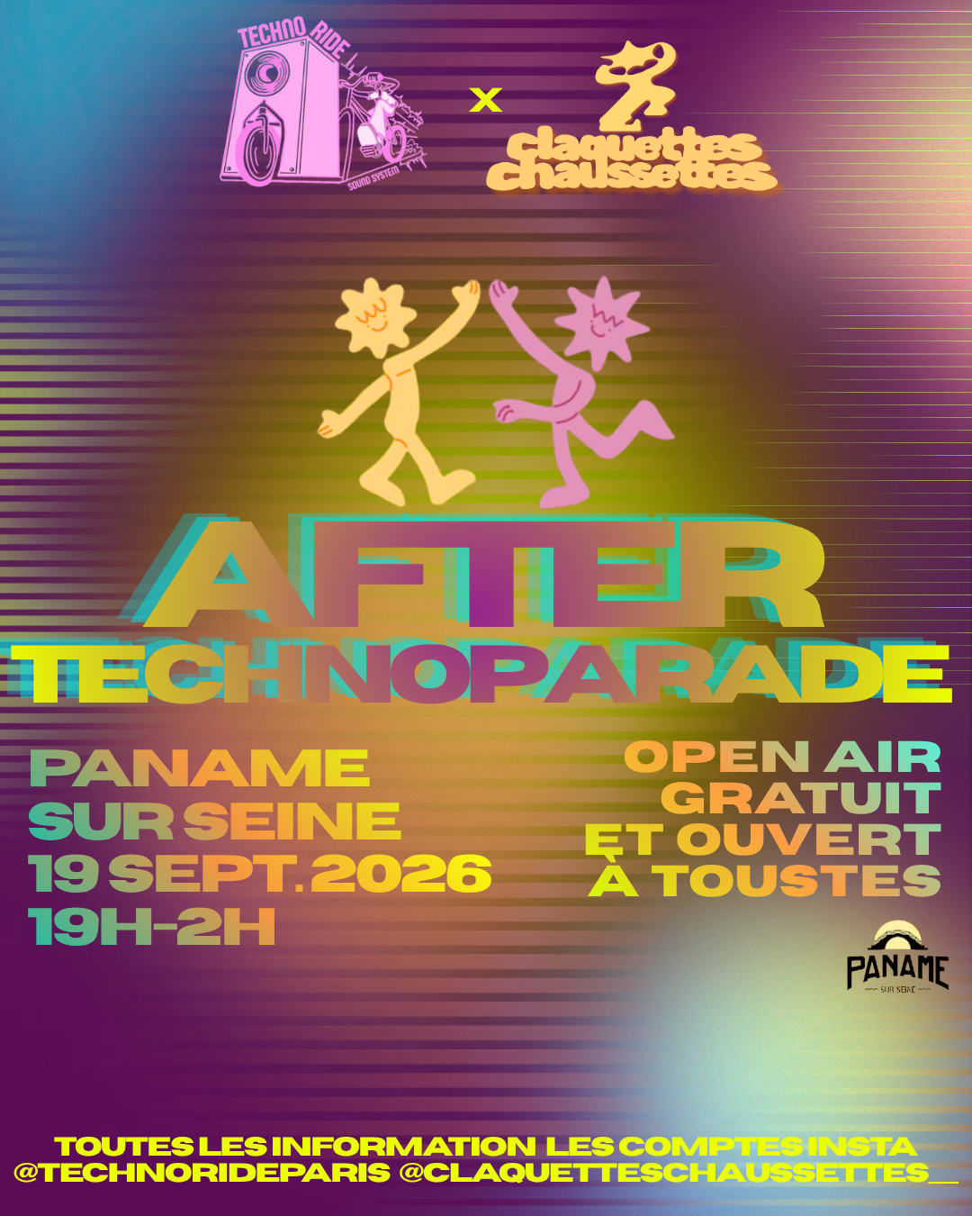 Technoride X Claquettes Chaussettes [After Techno Parade]
