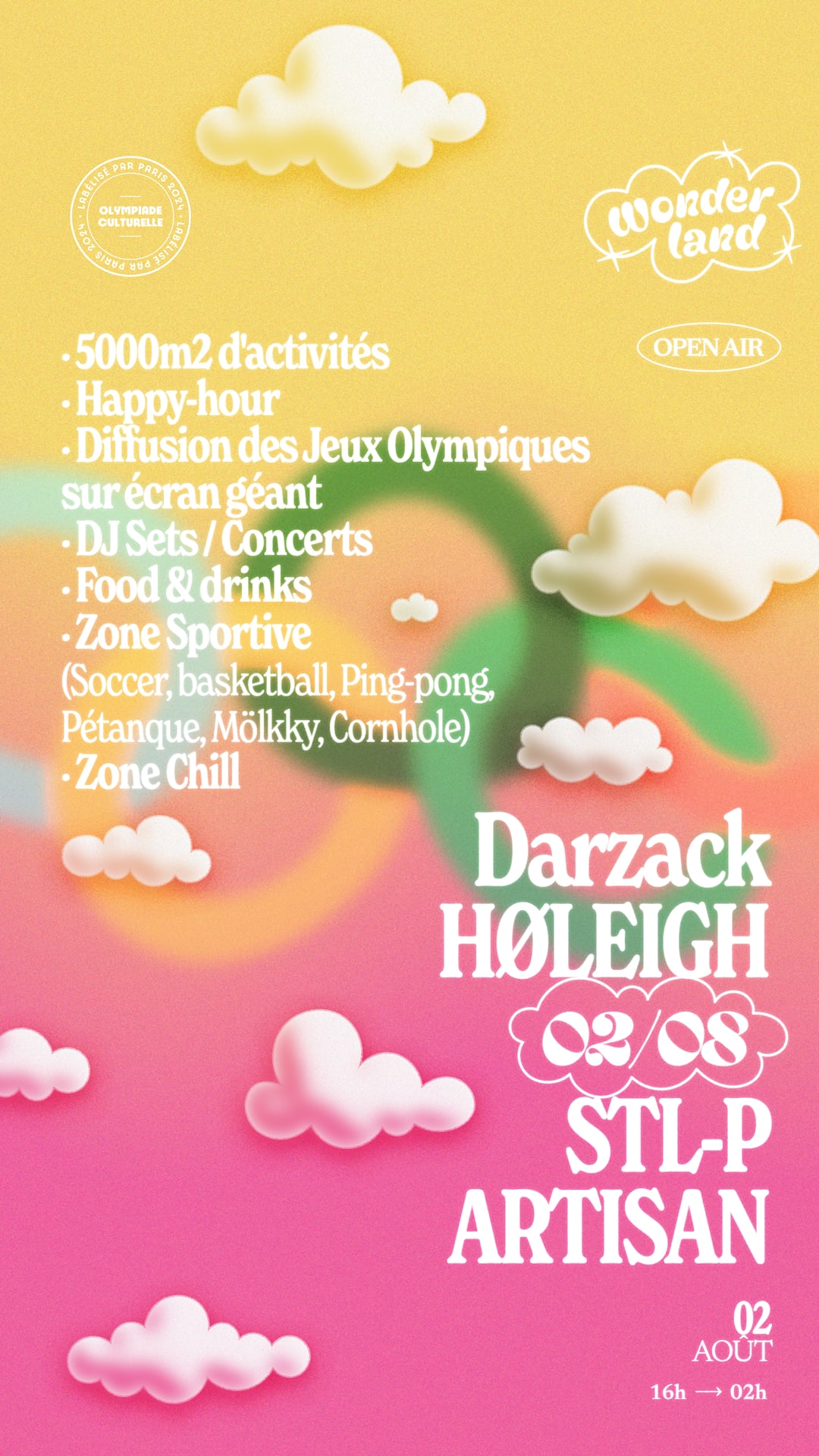 Wonderland Présente Son Olympiade Culturelle W/ Darzack